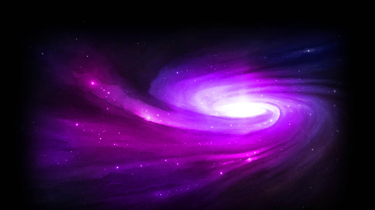 Обои пурпур, Фиолетовый, атмосфера, Галактика, космос в разрешении 1280x720