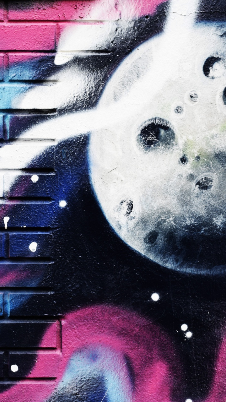 Обои граффити, уличное искусство, фреска, арт, графический дизайн в разрешении 720x1280