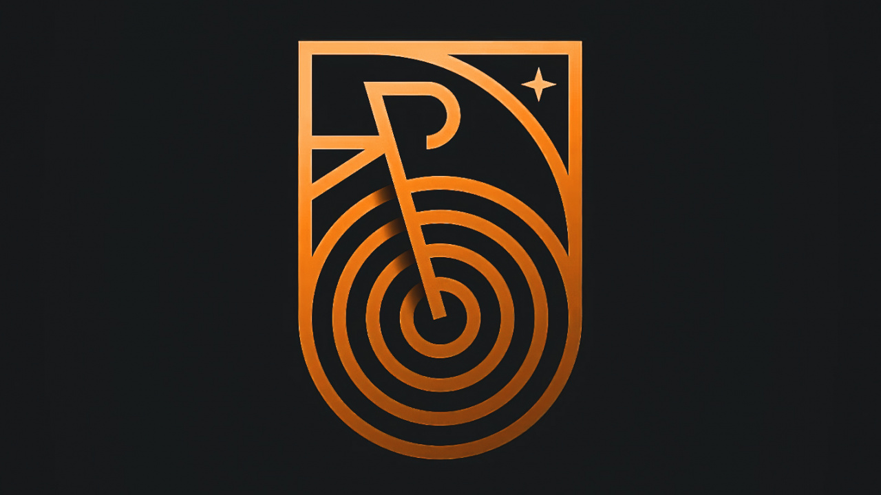 Обои Апельсин, лого, эмблема, арт, круг в разрешении 1280x720