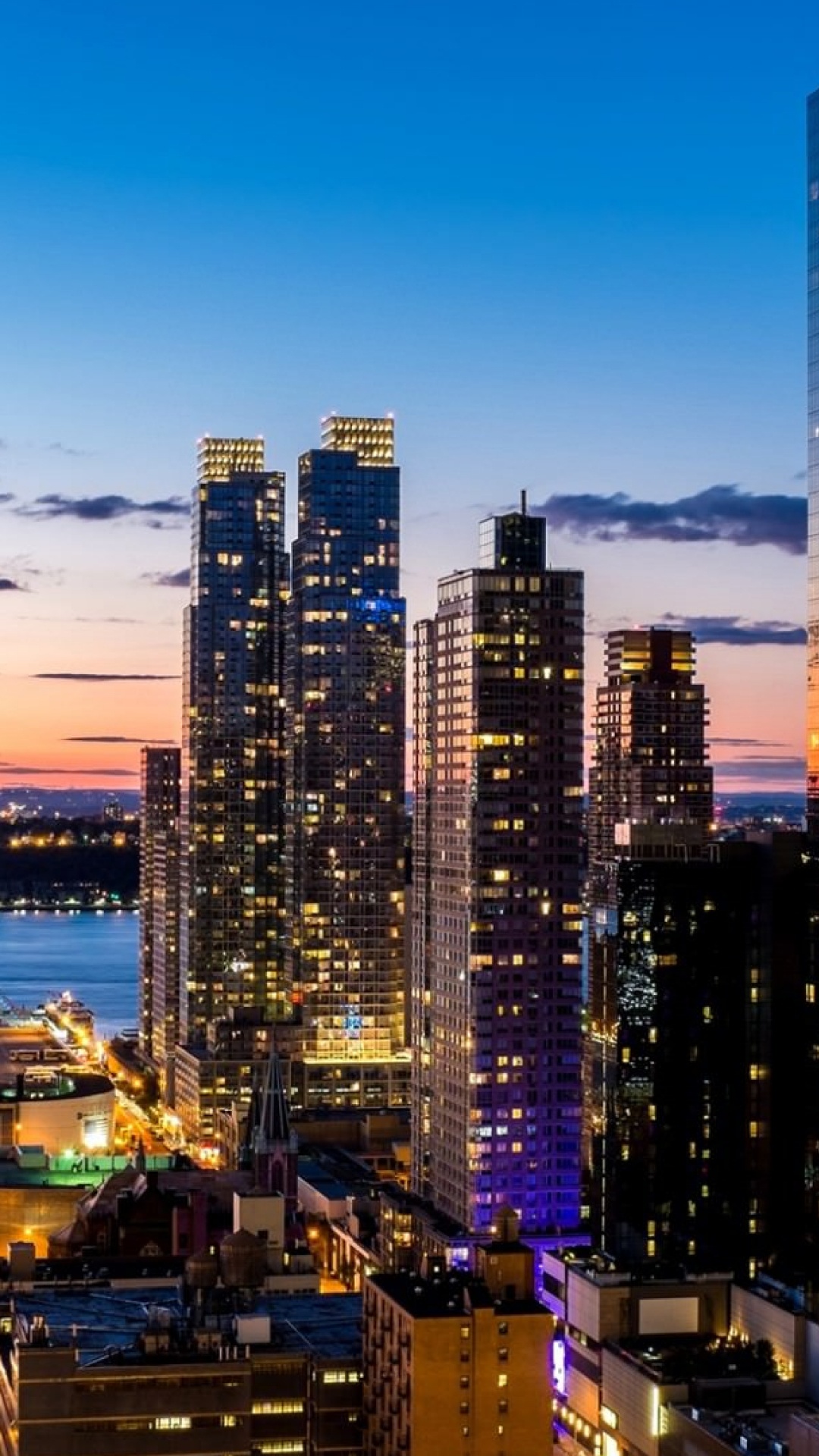 Обои городской пейзаж, город, городской район, метрополия, небоскреб в разрешении 1080x1920