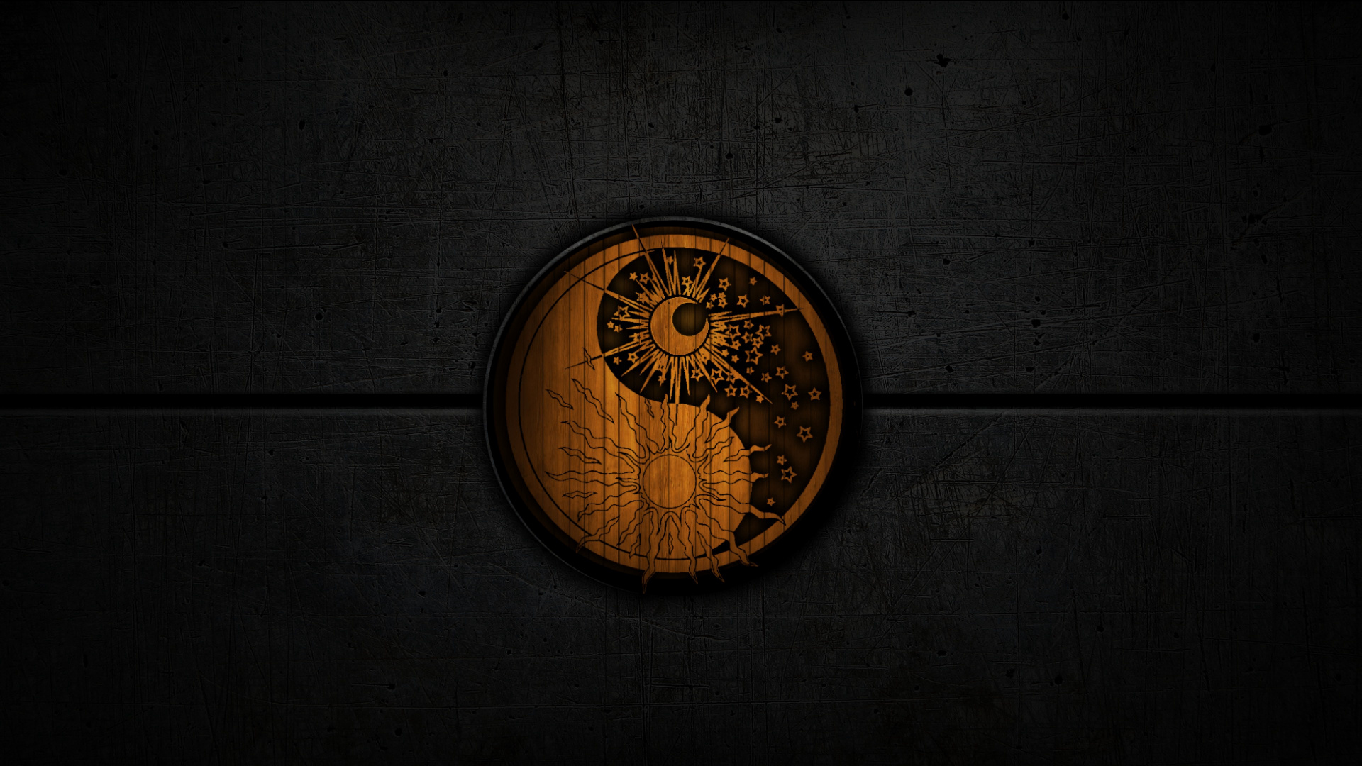 Обои крупный план, лого, круг, символ в разрешении 1920x1080