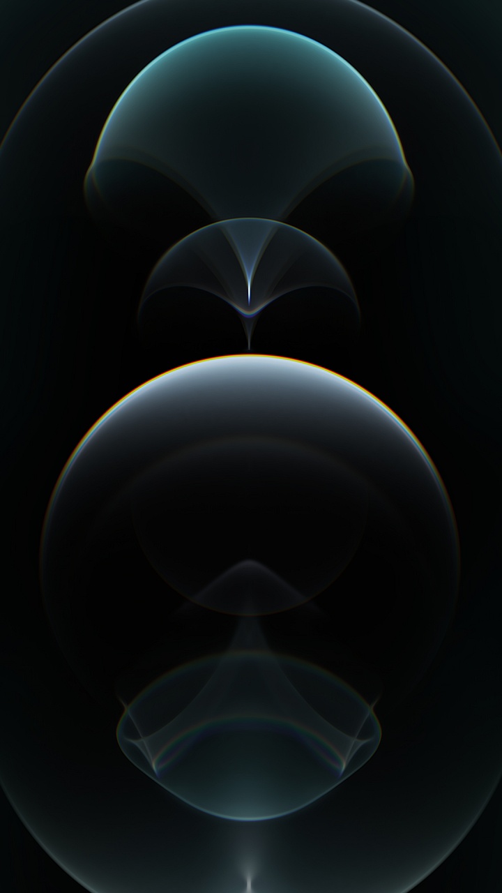 Обои яблоко, ios, тихоокеанский синий, космос, круг в разрешении 720x1280