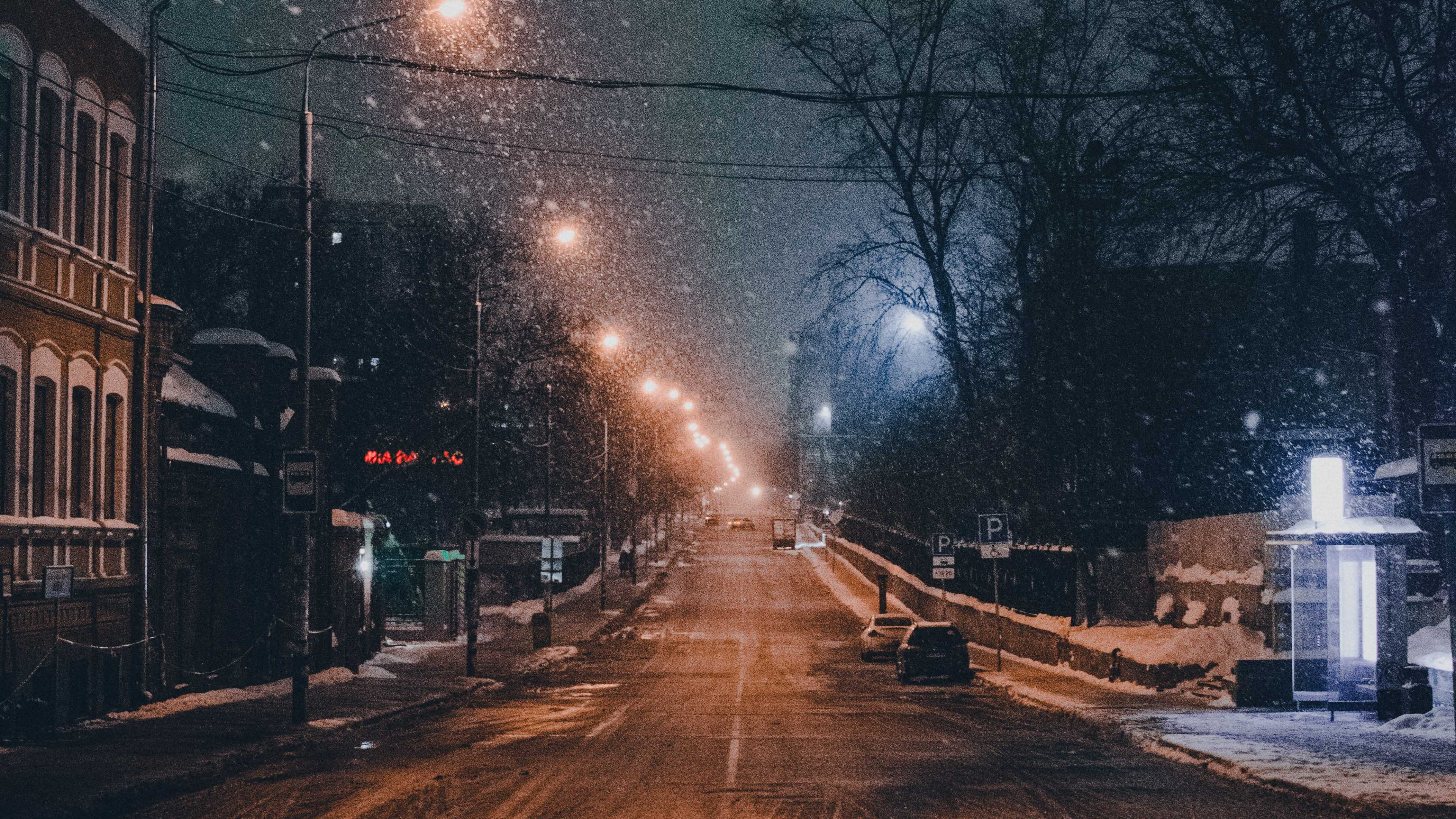зима в городе фото красивые