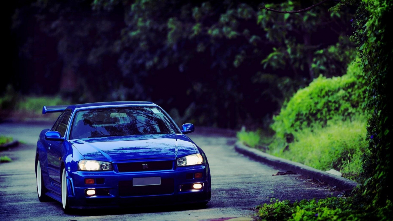 Обои Ниссан, авто, спорткар, nissan skyline gt r, спортивный автомобиль в разрешении 1366x768