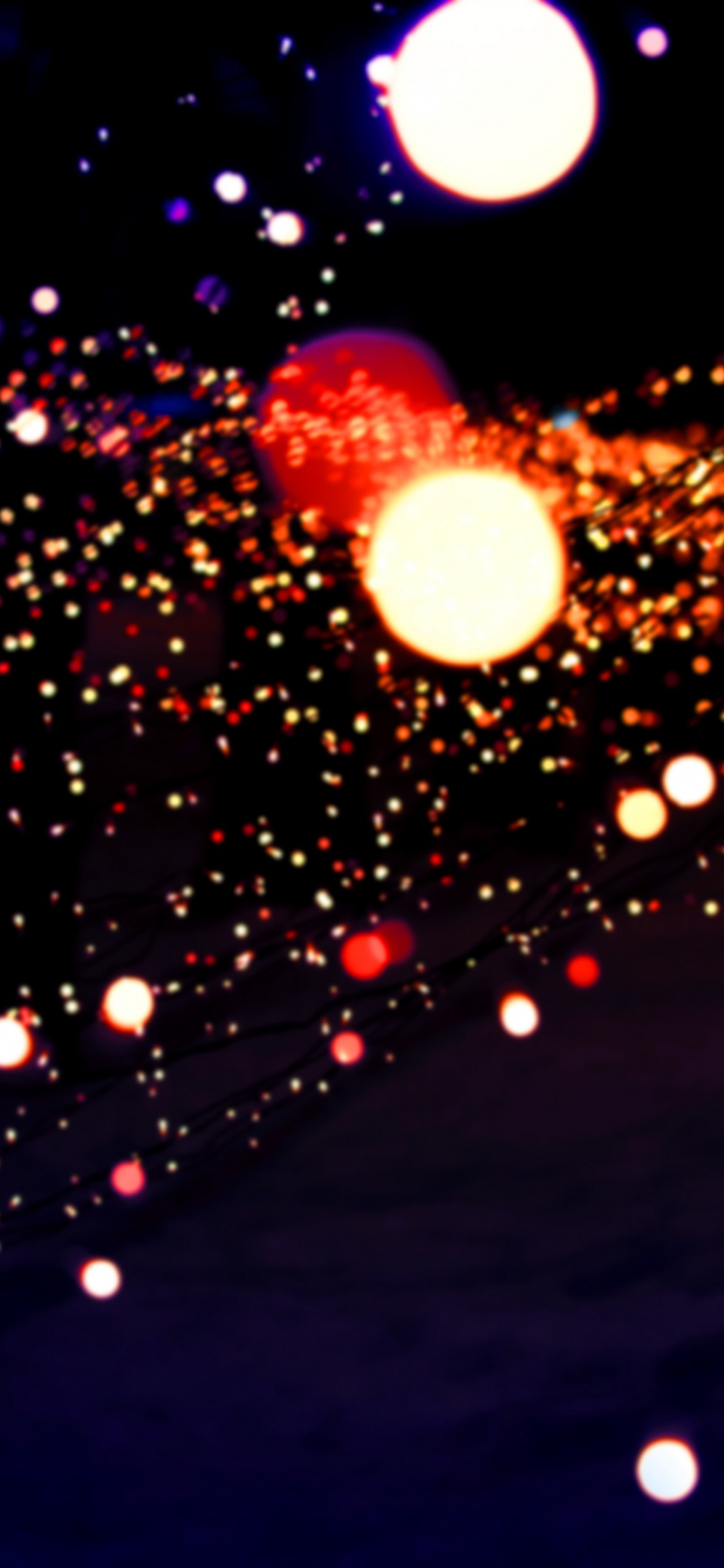 Обои свет, освещение, космос, ночь, Вселенная в разрешении 1125x2436