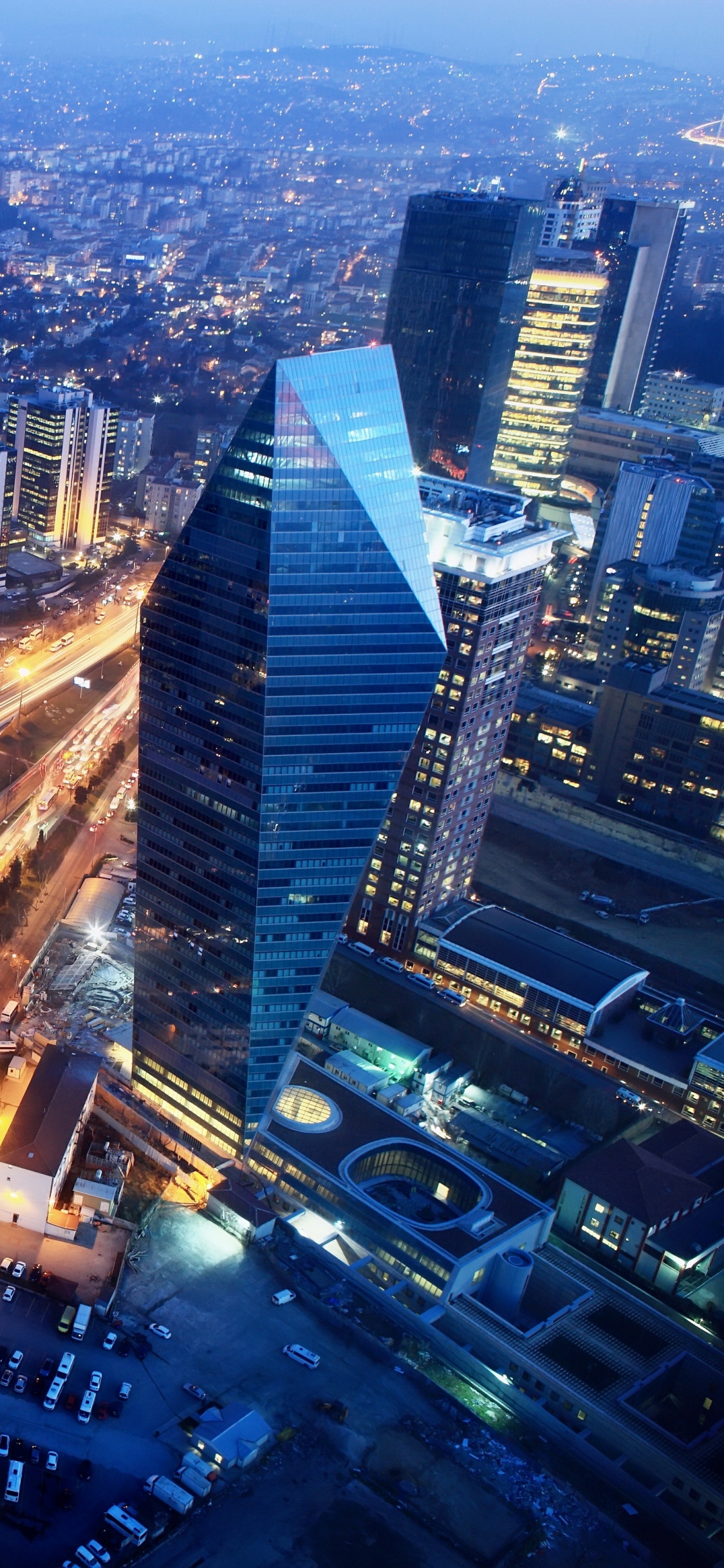 Обои золотой рог, город, мраморное море, путешествие, небоскреб в разрешении 1125x2436