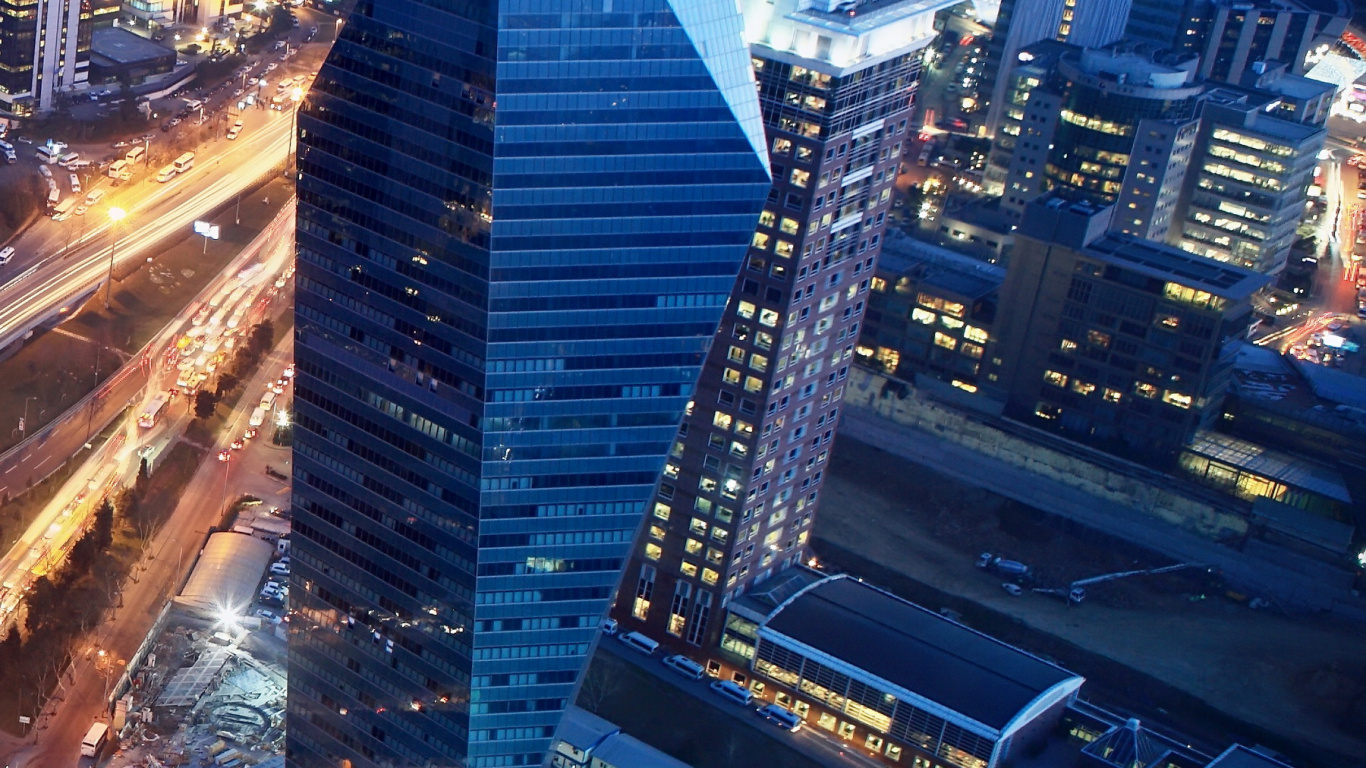 Обои золотой рог, город, мраморное море, путешествие, небоскреб в разрешении 1366x768