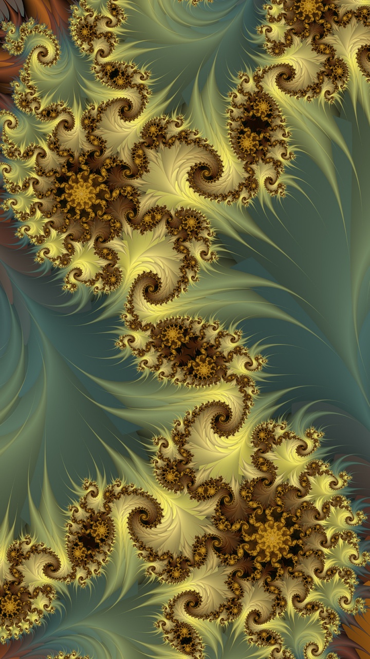 Обои фрактал, фрактальное искусство, арт, узор, дизайн в разрешении 720x1280