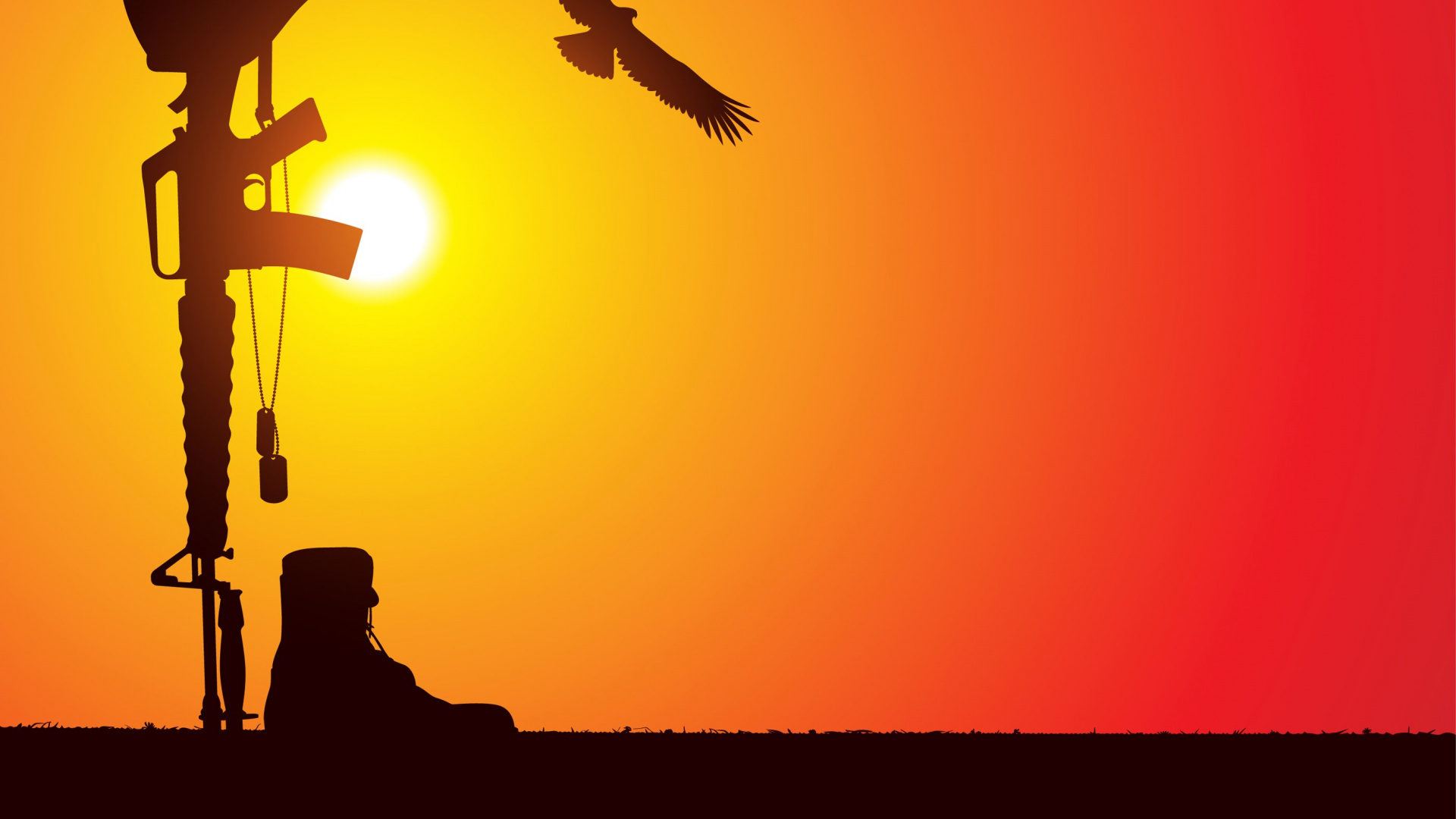 Обои индийская армия, силуэт, уличный фонарь, тепло, армия в разрешении 1920x1080