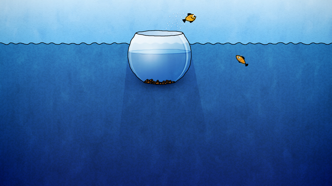 Обои синий, вода, отражение, лазурное, холст в разрешении 1366x768