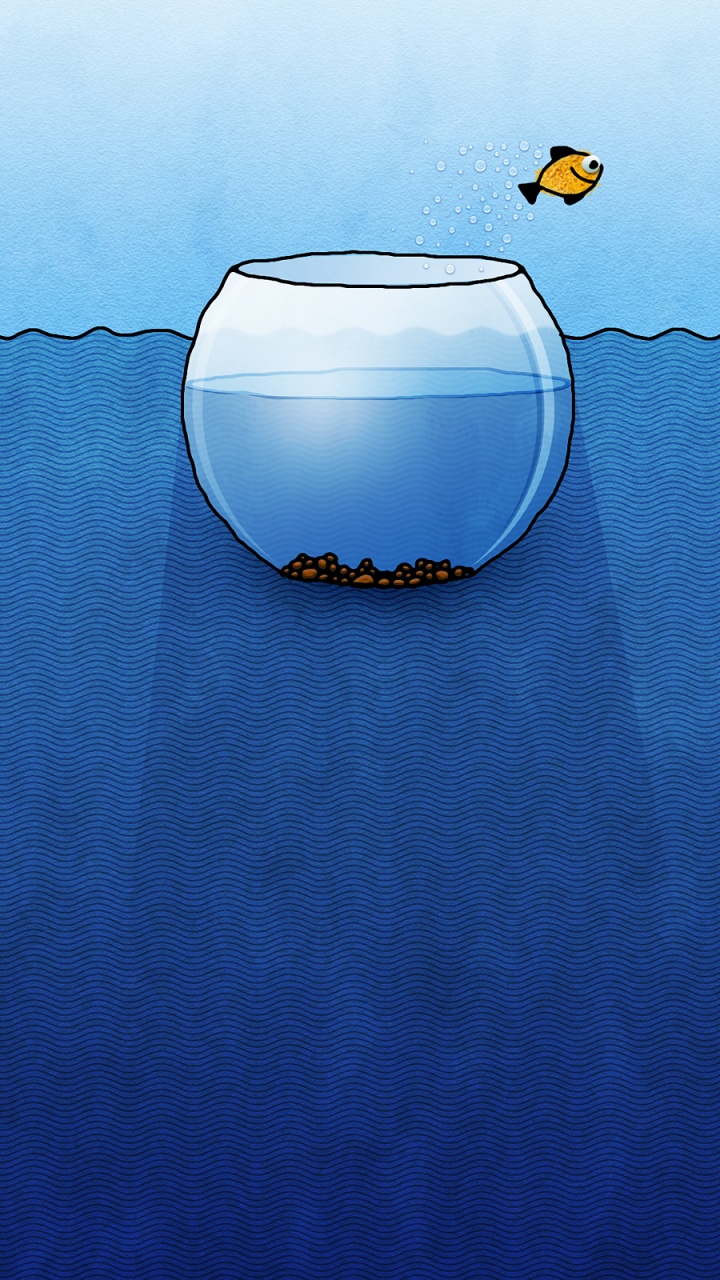 Обои синий, вода, отражение, лазурное, холст в разрешении 720x1280