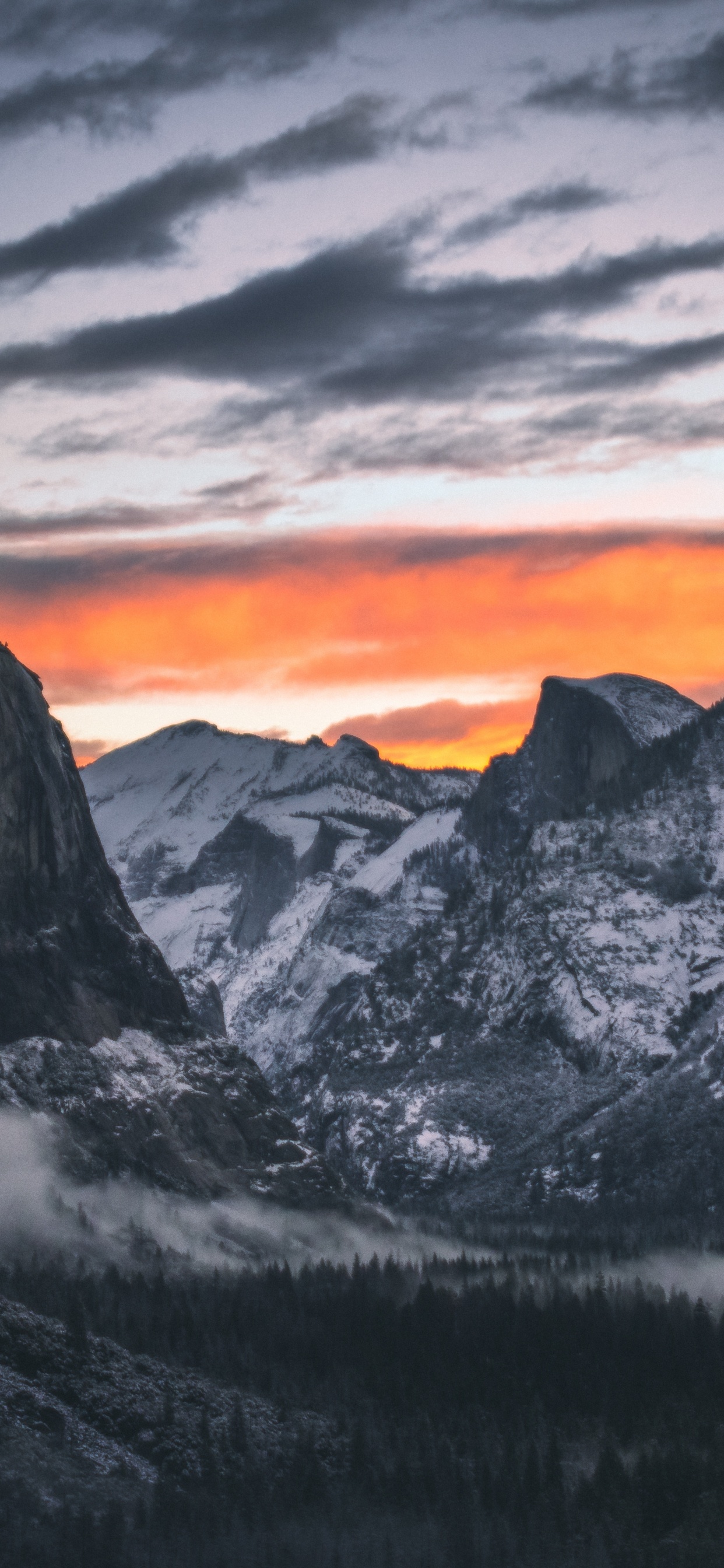 Обои природа, гора, горный хребет, горный рельеф, атмосфера в разрешении 1242x2688