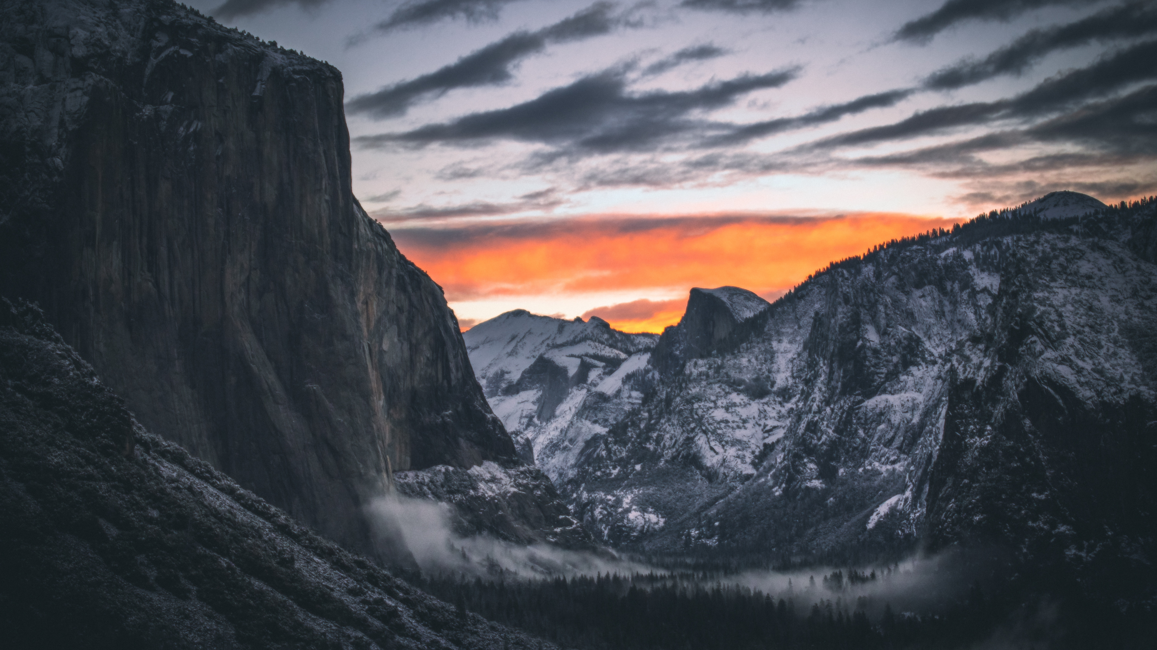 Обои природа, гора, горный хребет, горный рельеф, атмосфера в разрешении 3840x2160