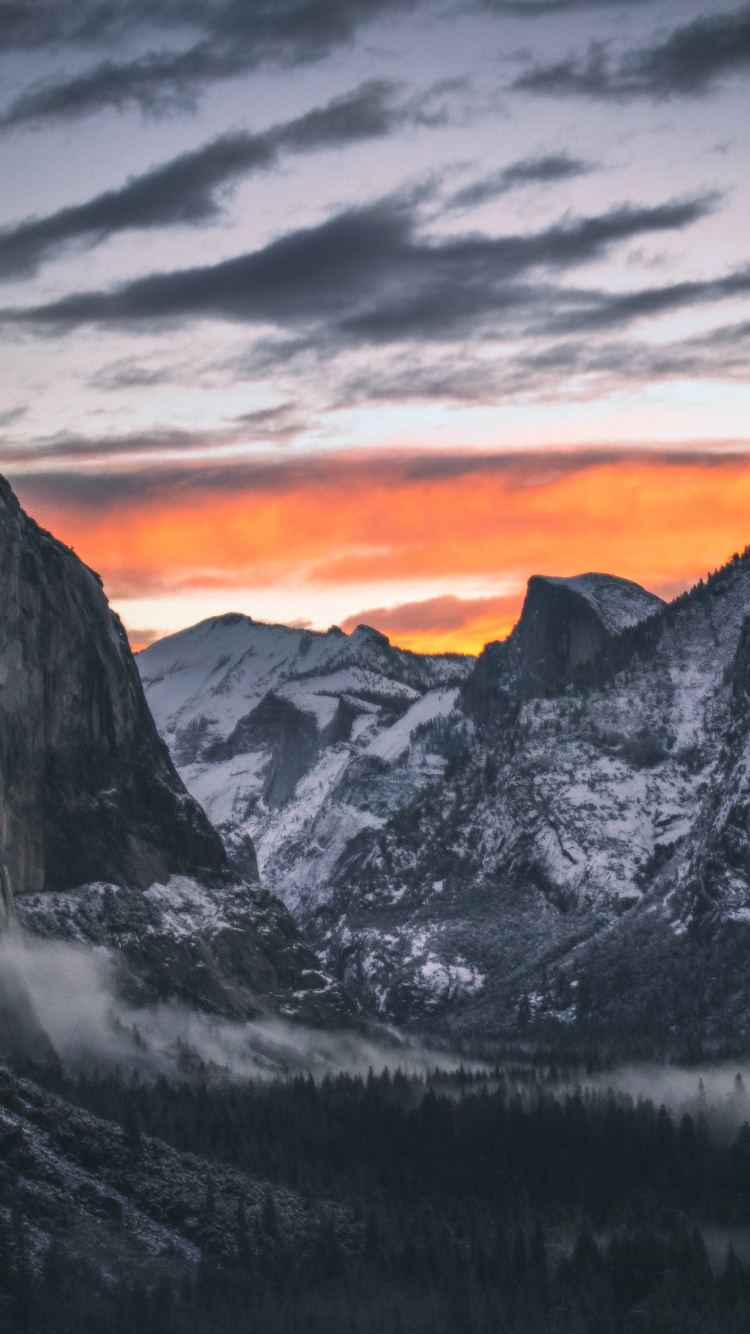 Обои природа, гора, горный хребет, горный рельеф, атмосфера в разрешении 750x1334