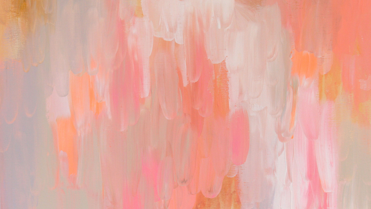 Обои акварельная живопись, живопись, арт, розовый, Апельсин в разрешении 1280x720