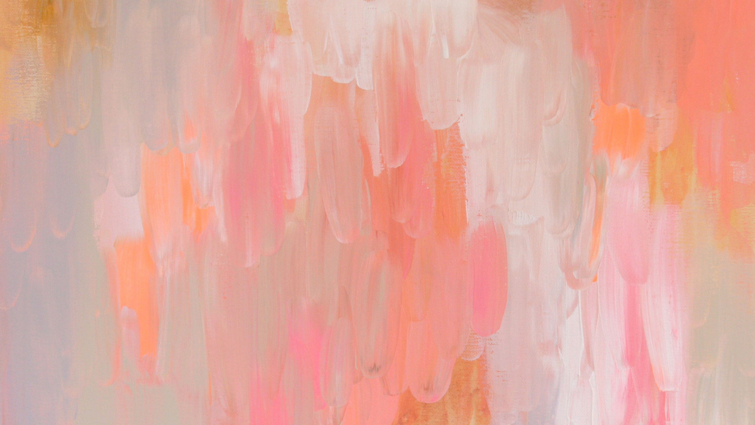 Обои акварельная живопись, живопись, арт, розовый, Апельсин в разрешении 2560x1440