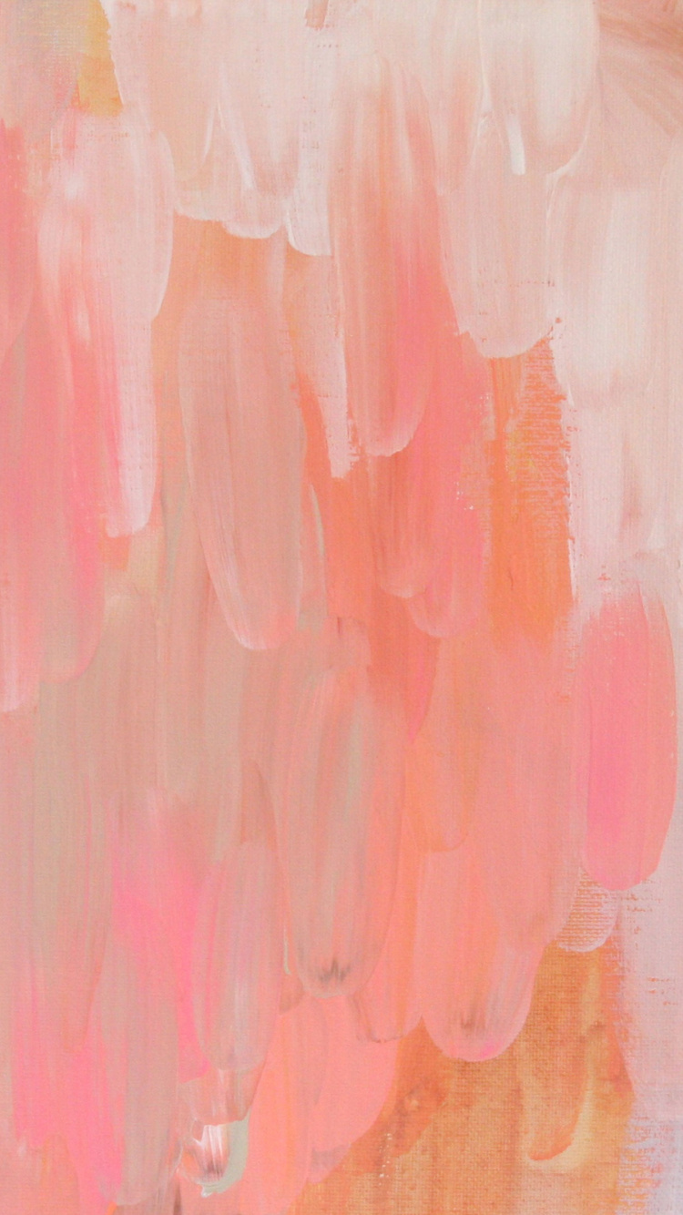 Обои акварельная живопись, живопись, арт, розовый, Апельсин в разрешении 750x1334