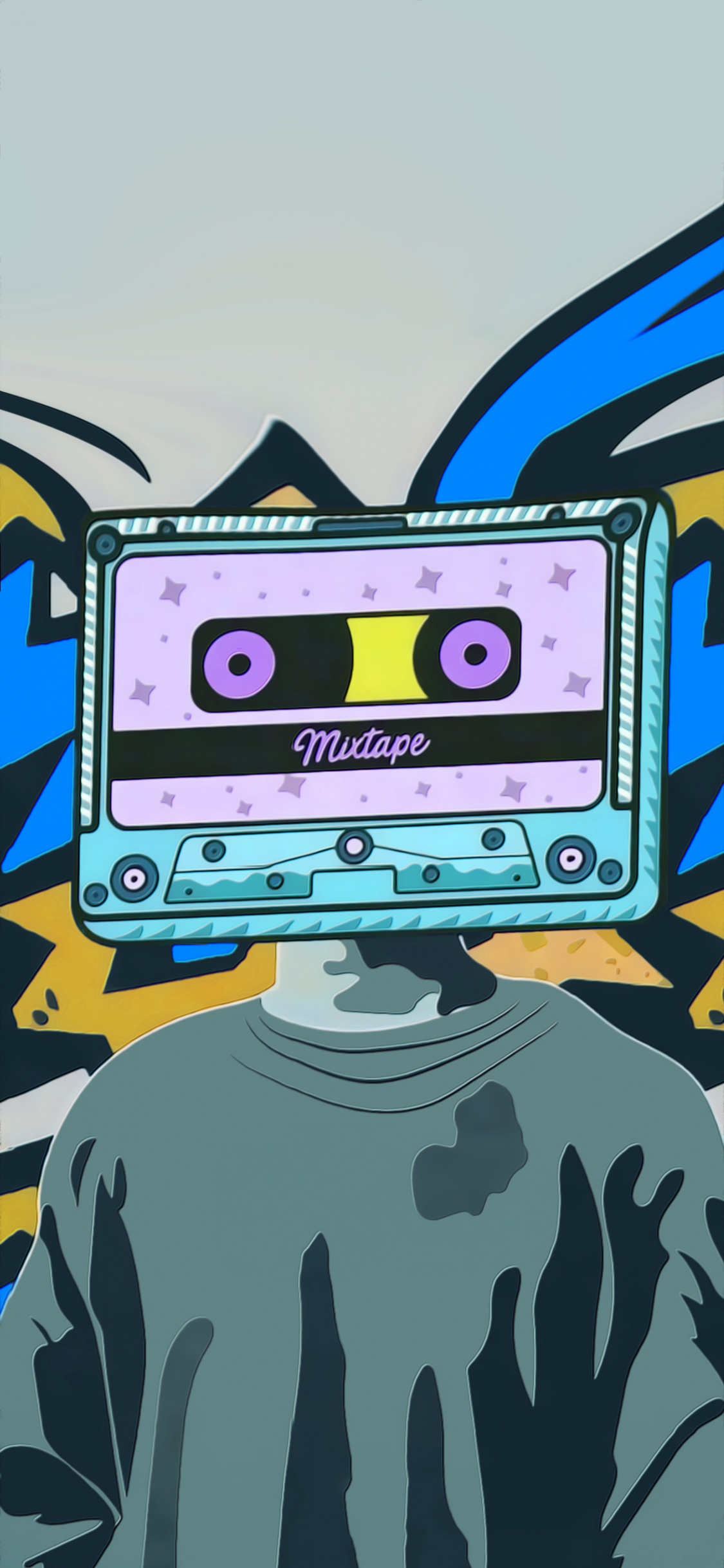 Обои мультфильм, иллюстрация, рисование, орган, рукав в разрешении 1125x2436