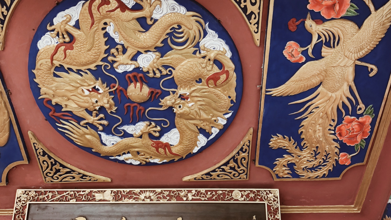 Обои Гонконг, гобелен, арт, искусство, живопись в разрешении 1280x720