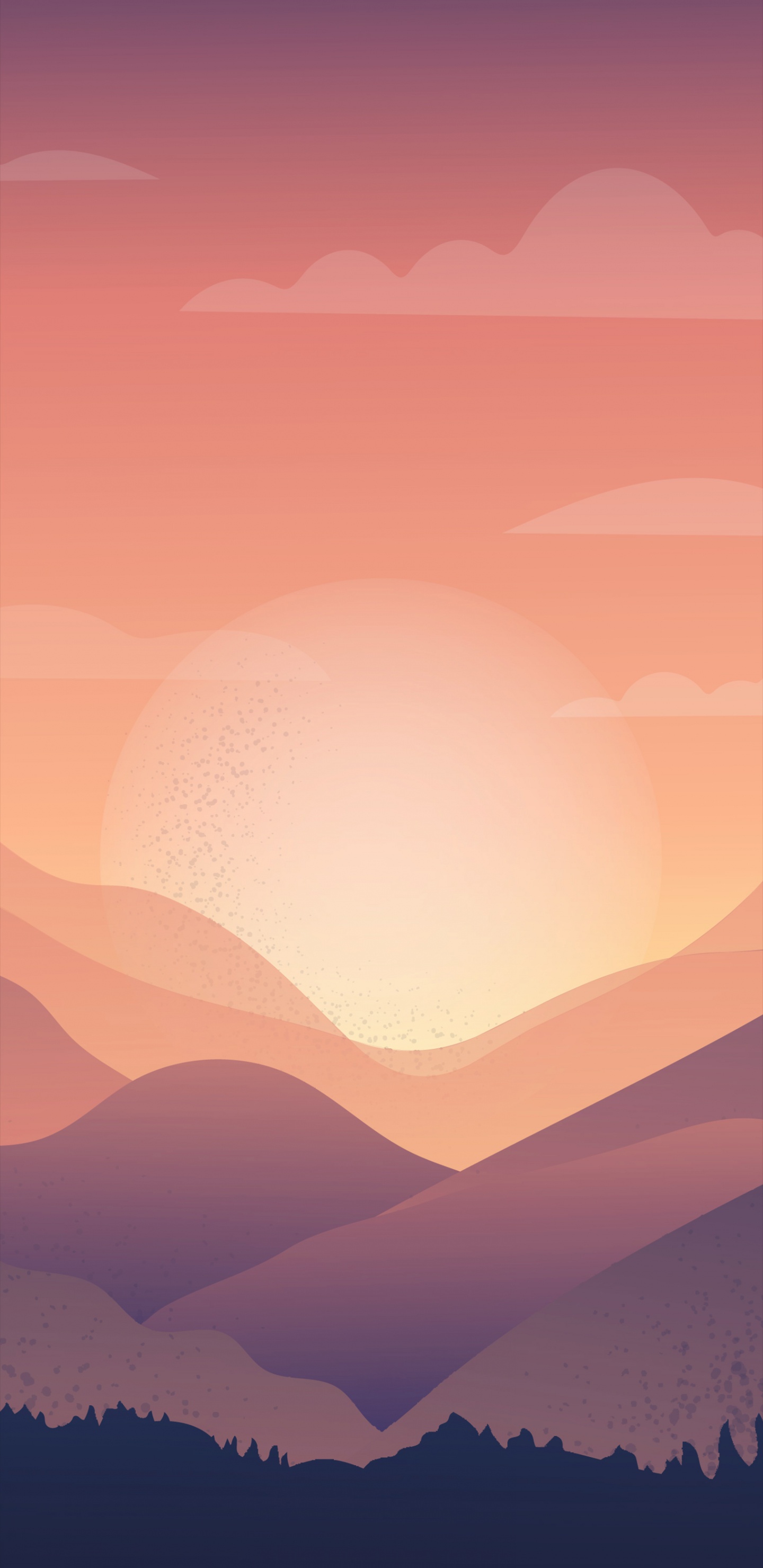 Обои коричневый цвет, атмосфера, экорегион, облако, Апельсин в разрешении 1440x2960