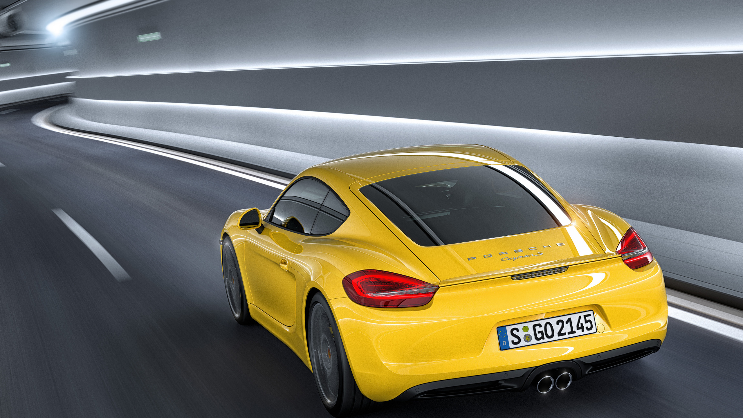 Porsche спорткар желтый