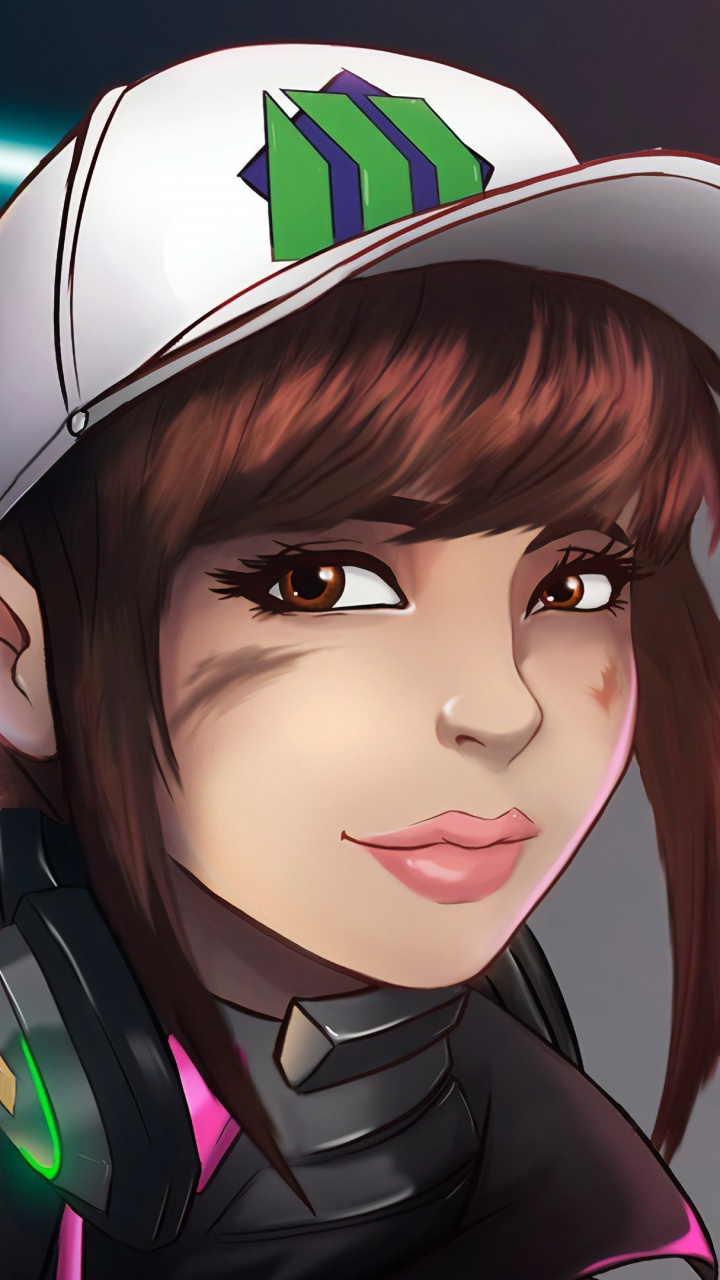 Обои иллюстрация, розовый, видеоигра, аниме, мультфильм в разрешении 720x1280