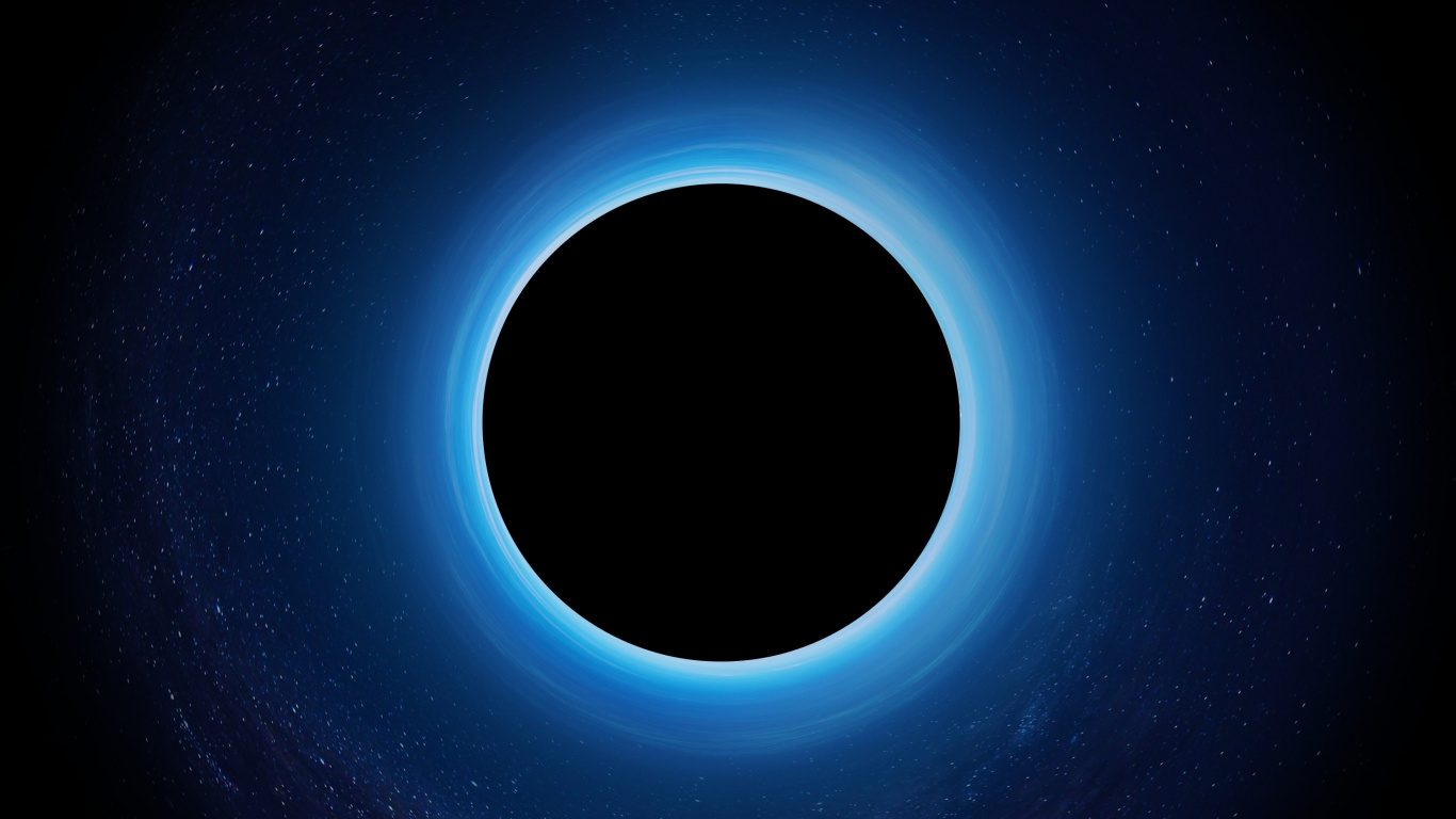 Обои черная дыра, космос, звезда, небесное явление, атмосфера в разрешении 1366x768