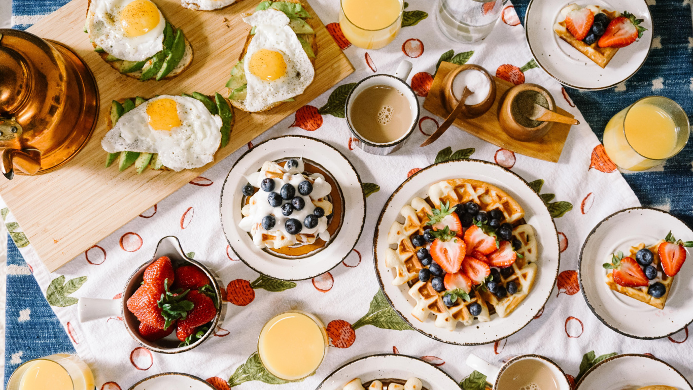 Обои вкусная еда, итальянская кухня, паста, Кулинария, завтрак в разрешении 1366x768