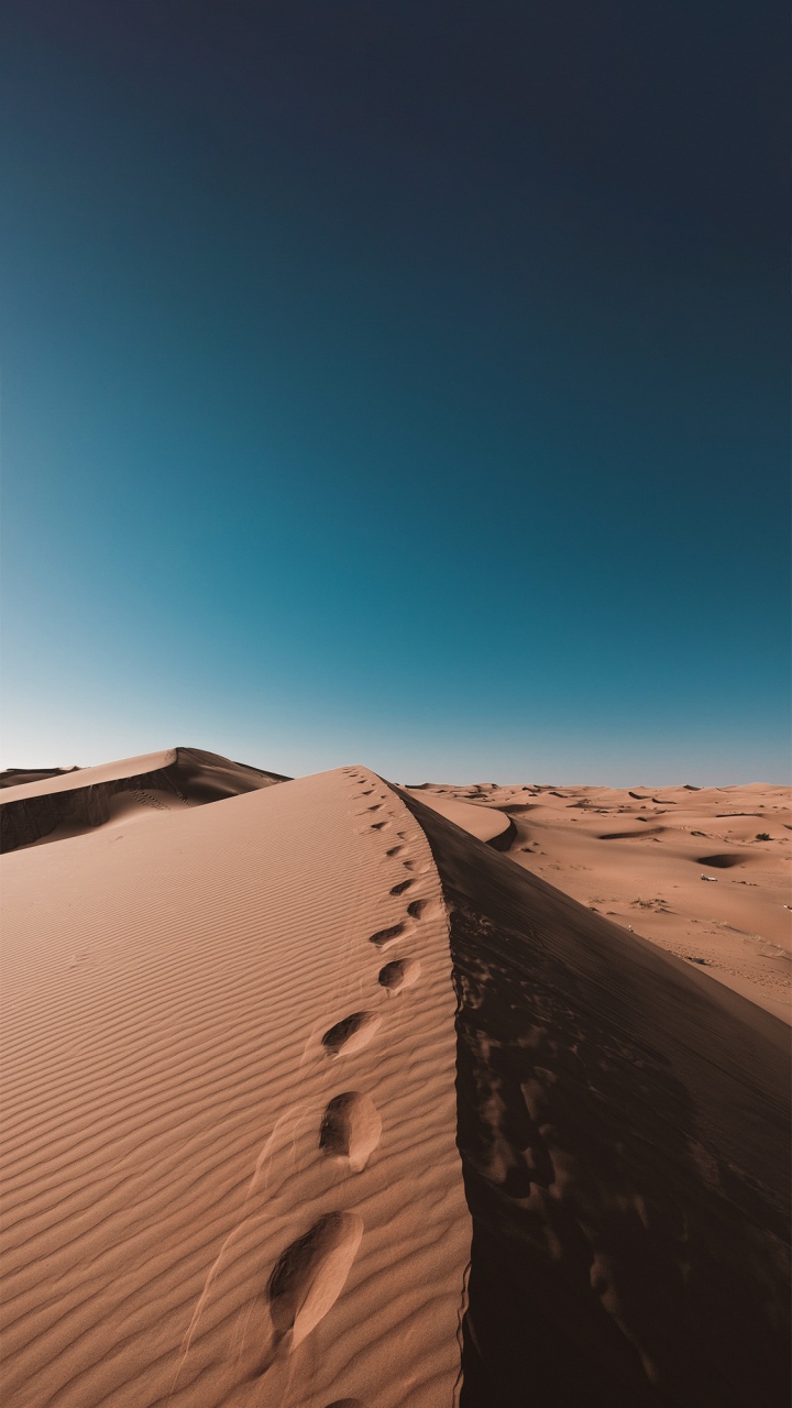 Обои арт, коричневый цвет, экорегион, эрг, горизонт в разрешении 720x1280