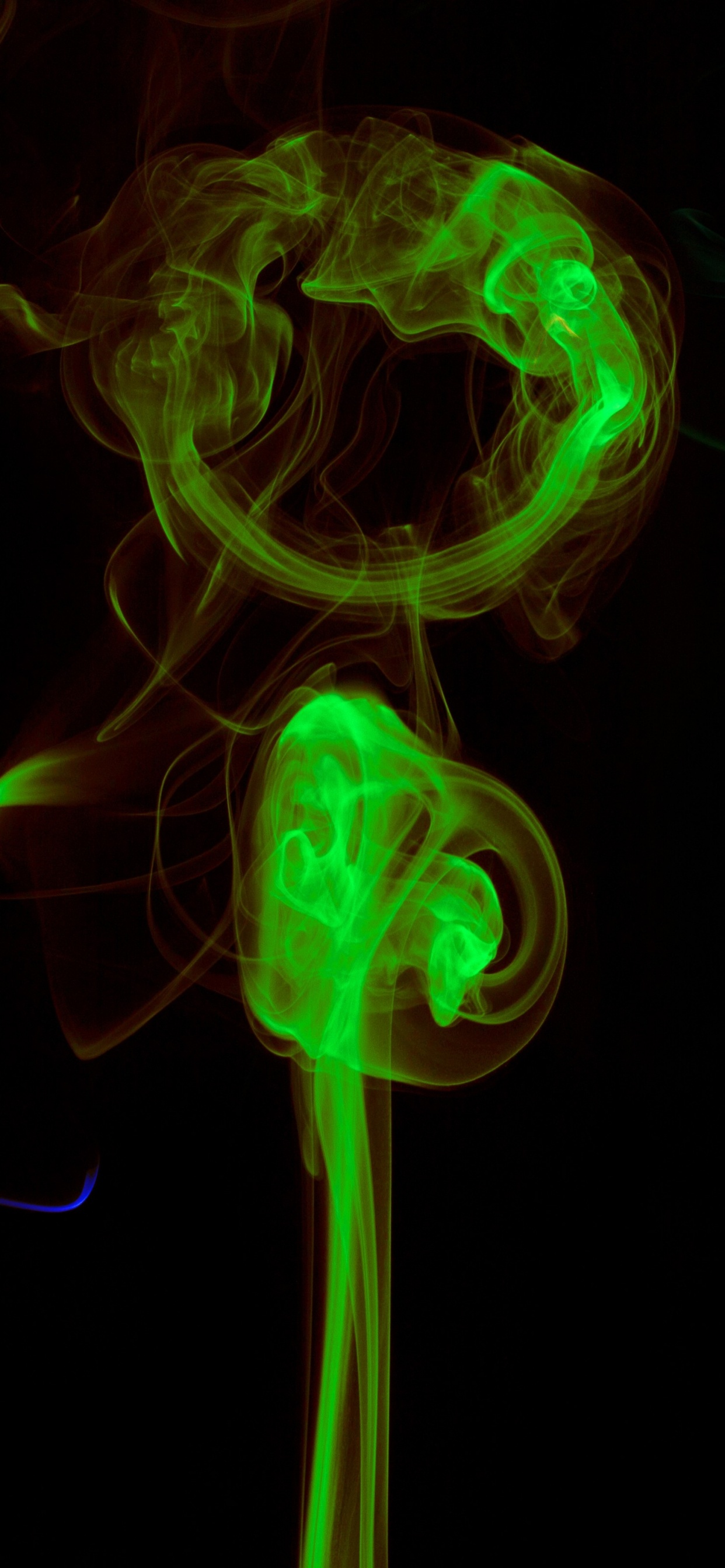 Обои абстрактное искусство, дым, графика, лазер, искусство в разрешении 1242x2688