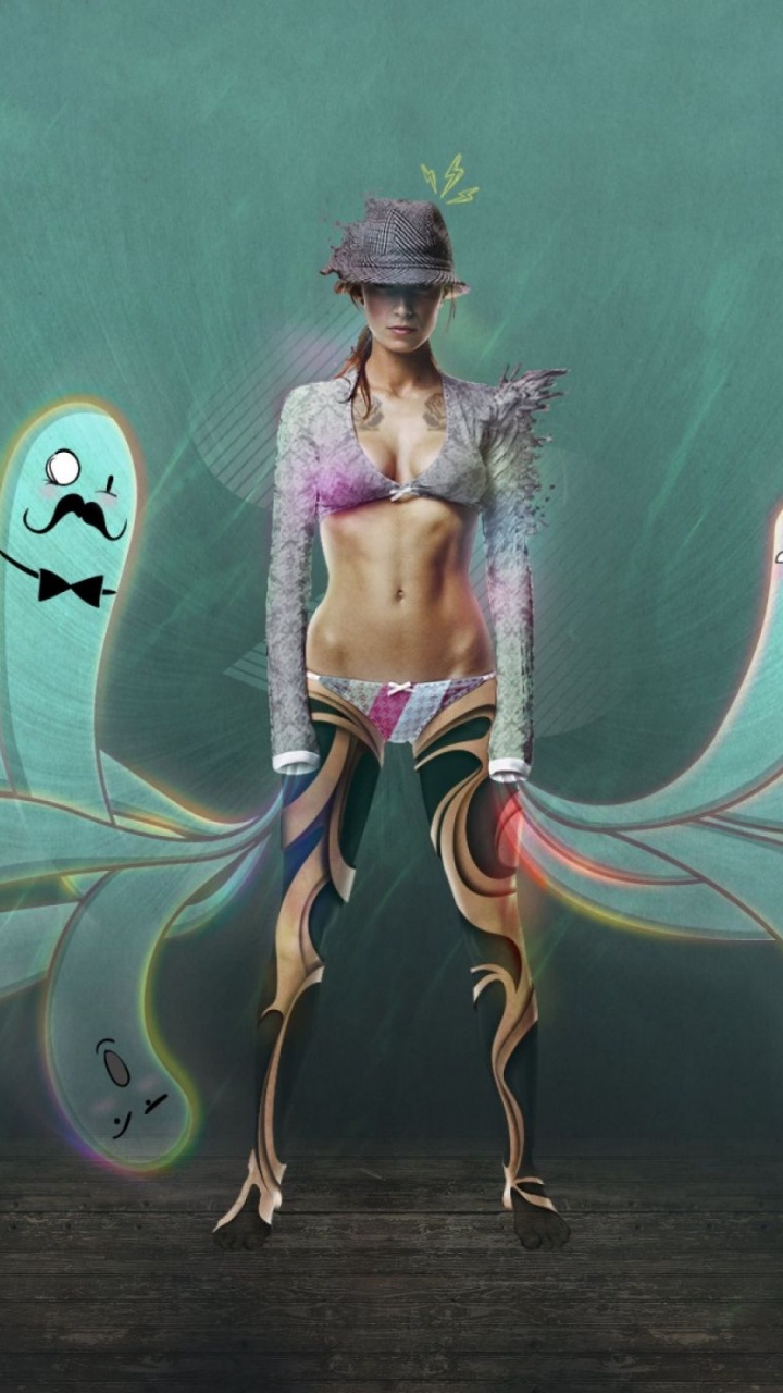 Обои арт, иллюстрация, крыло, графический дизайн, растение в разрешении 720x1280