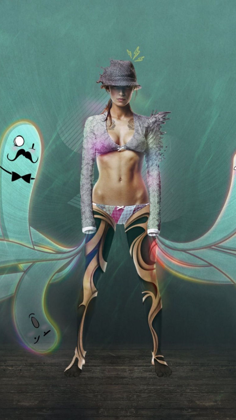 Обои арт, иллюстрация, крыло, графический дизайн, растение в разрешении 750x1334