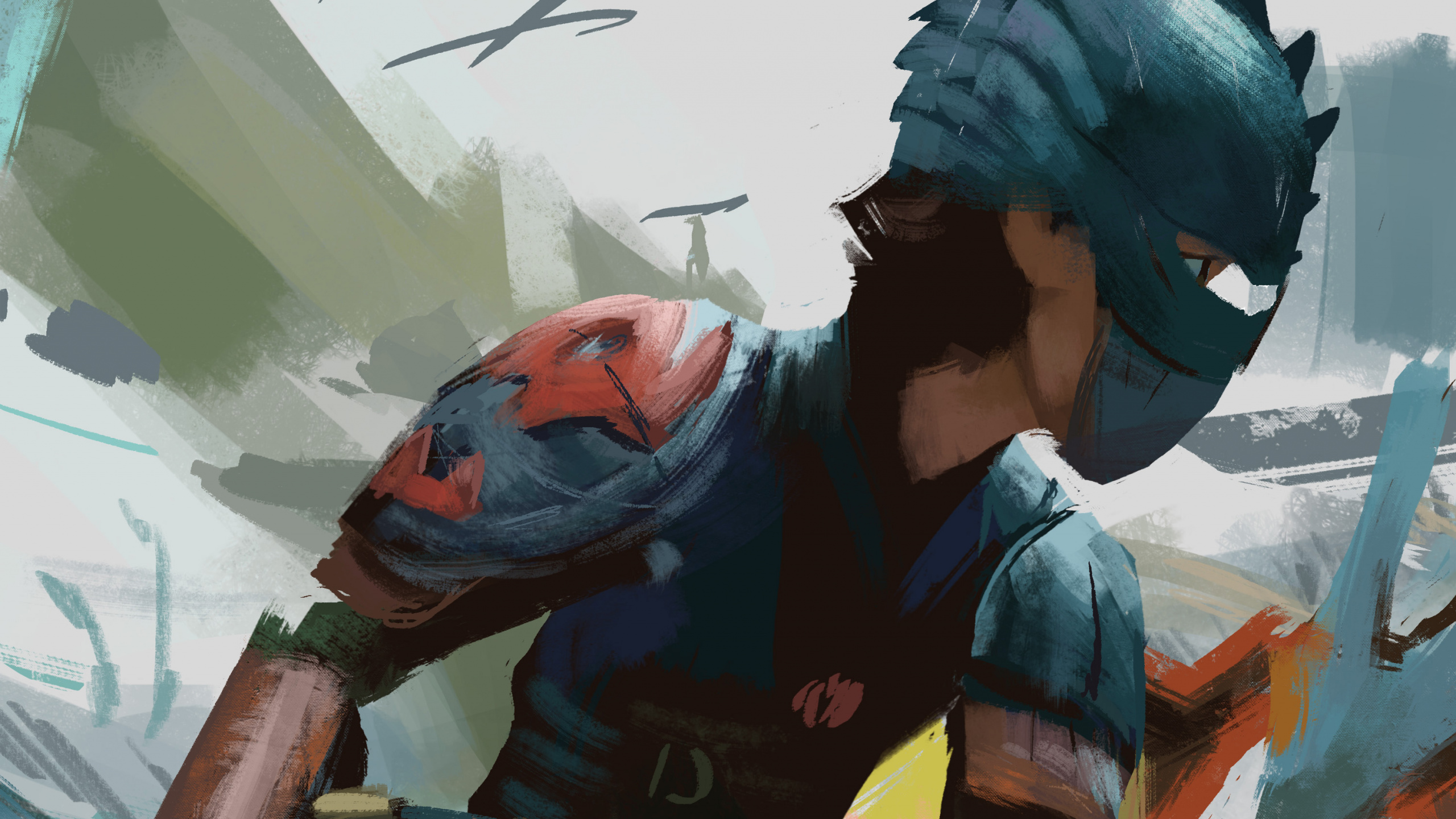 Обои Как тренировать своего дракона, арт, Беззубые, иллюстрация, эскиз в разрешении 2560x1440