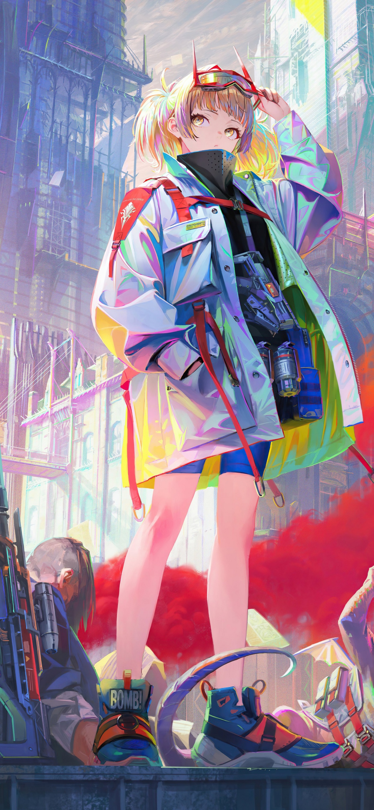 Обои аниме баннер, аниме, рукав, фан арт, Кавайная в разрешении 1242x2688