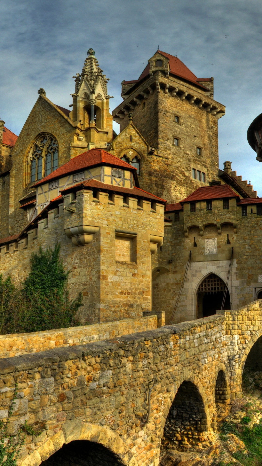 Обои Бург Кройценштайн, Вена, Замок Эльц, замок, средневековая архитектура в разрешении 1080x1920