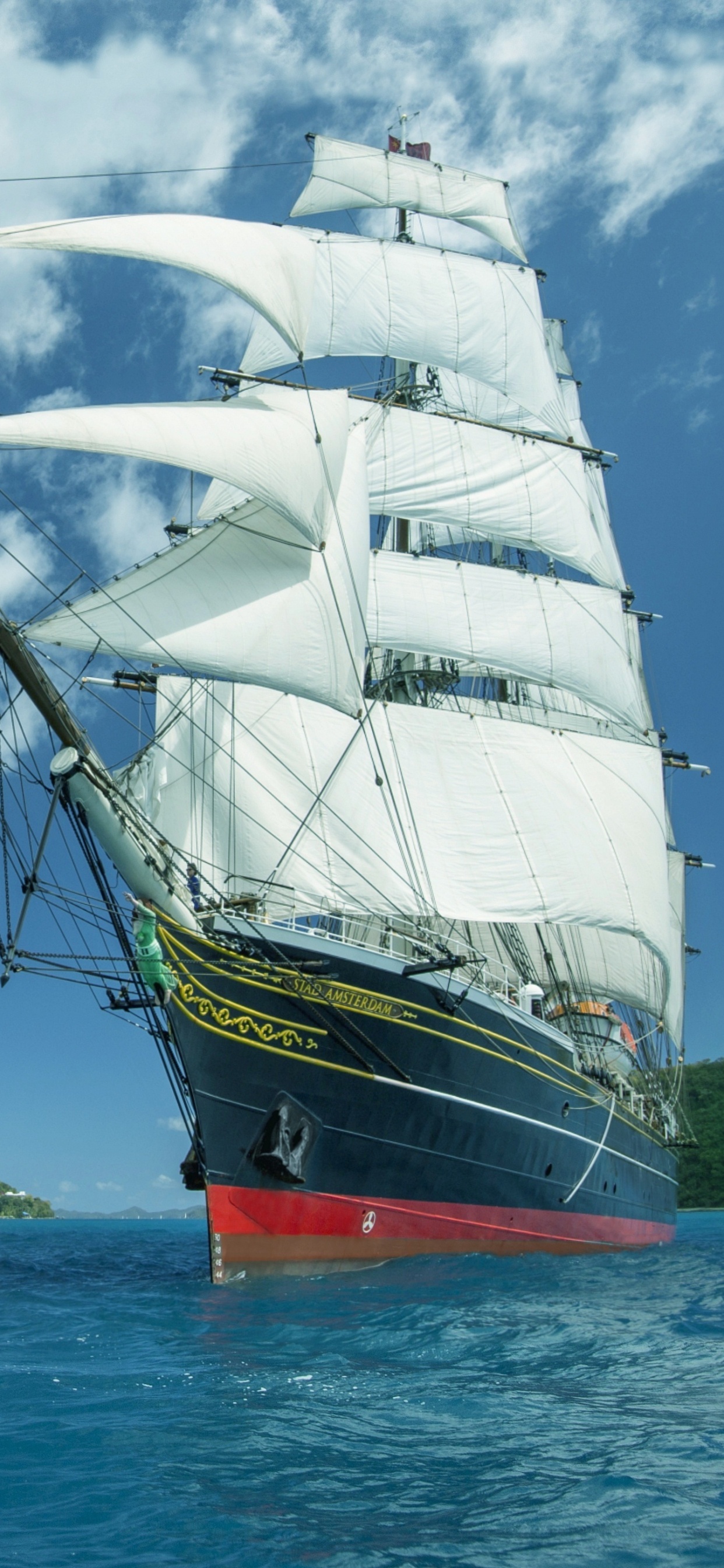 Обои парусник, корабль, перевозка воды, лодка, мореплавание в разрешении 1242x2688