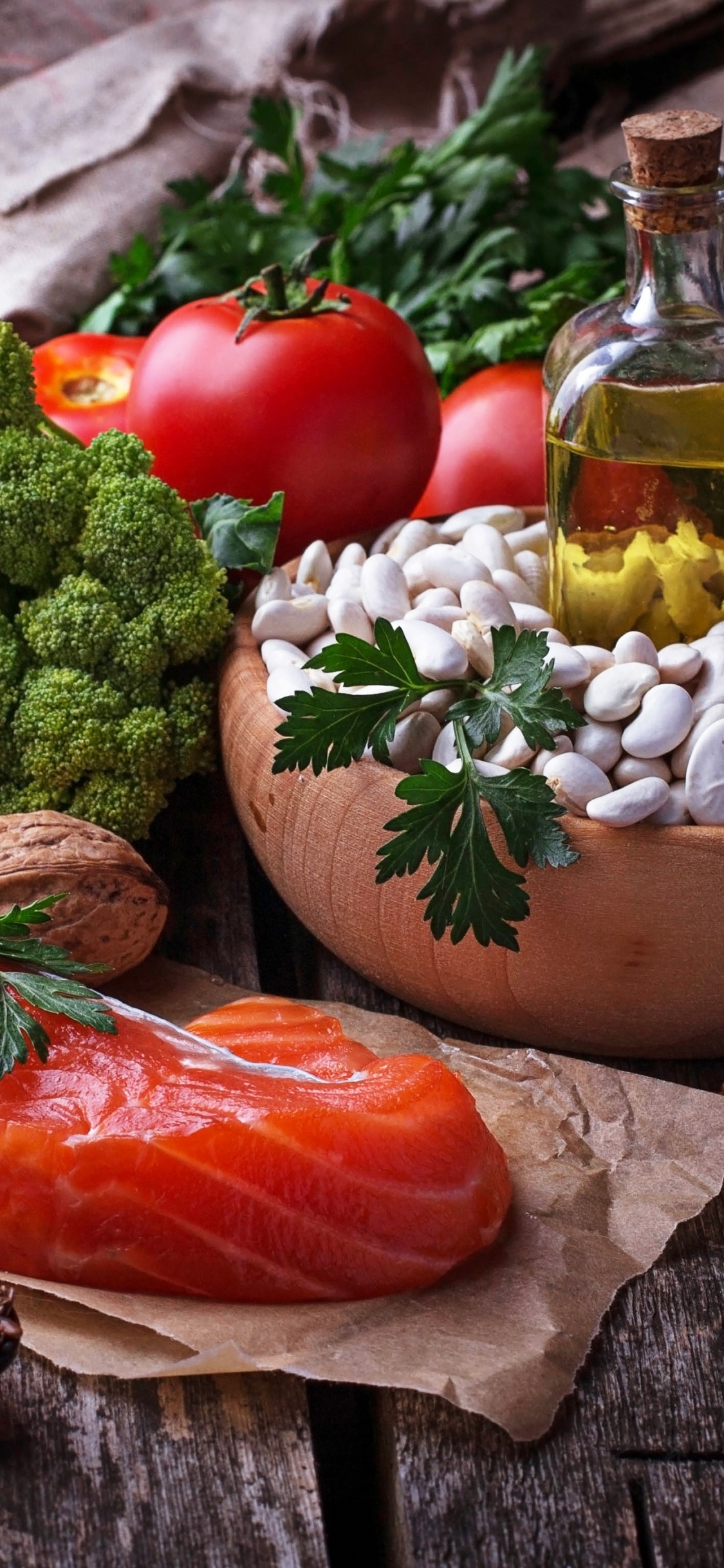 Обои пища, здоровье, природные продукты, продукция, овощи в разрешении 1125x2436