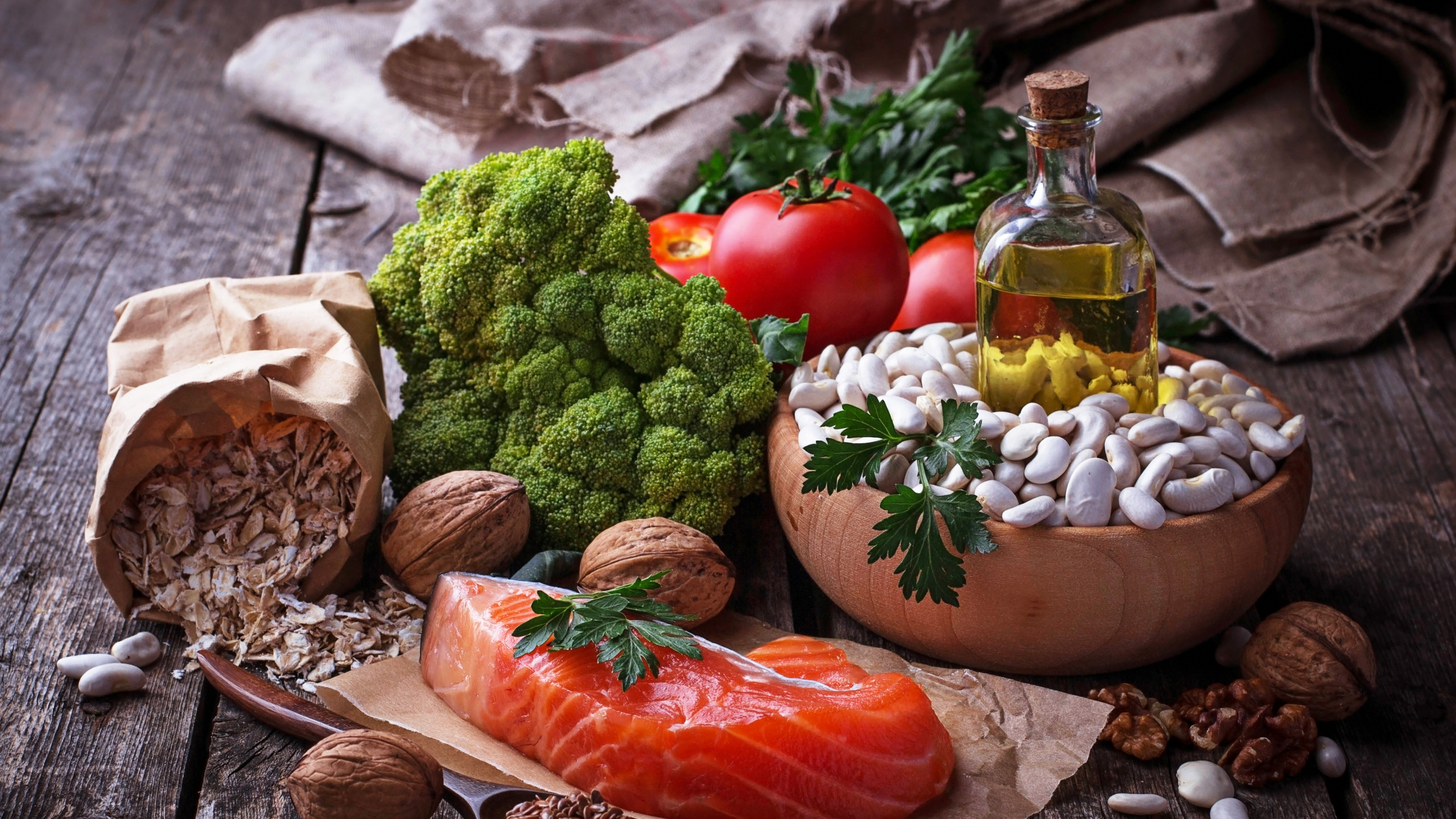Обои пища, здоровье, природные продукты, продукция, овощи в разрешении 3840x2160