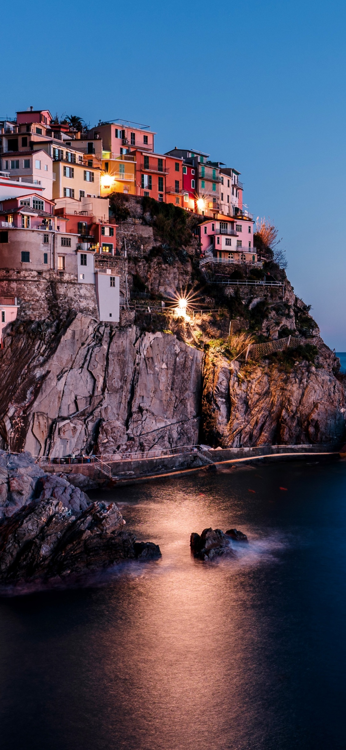 Обои Манарола, водоем, море, природа, побережье в разрешении 1125x2436