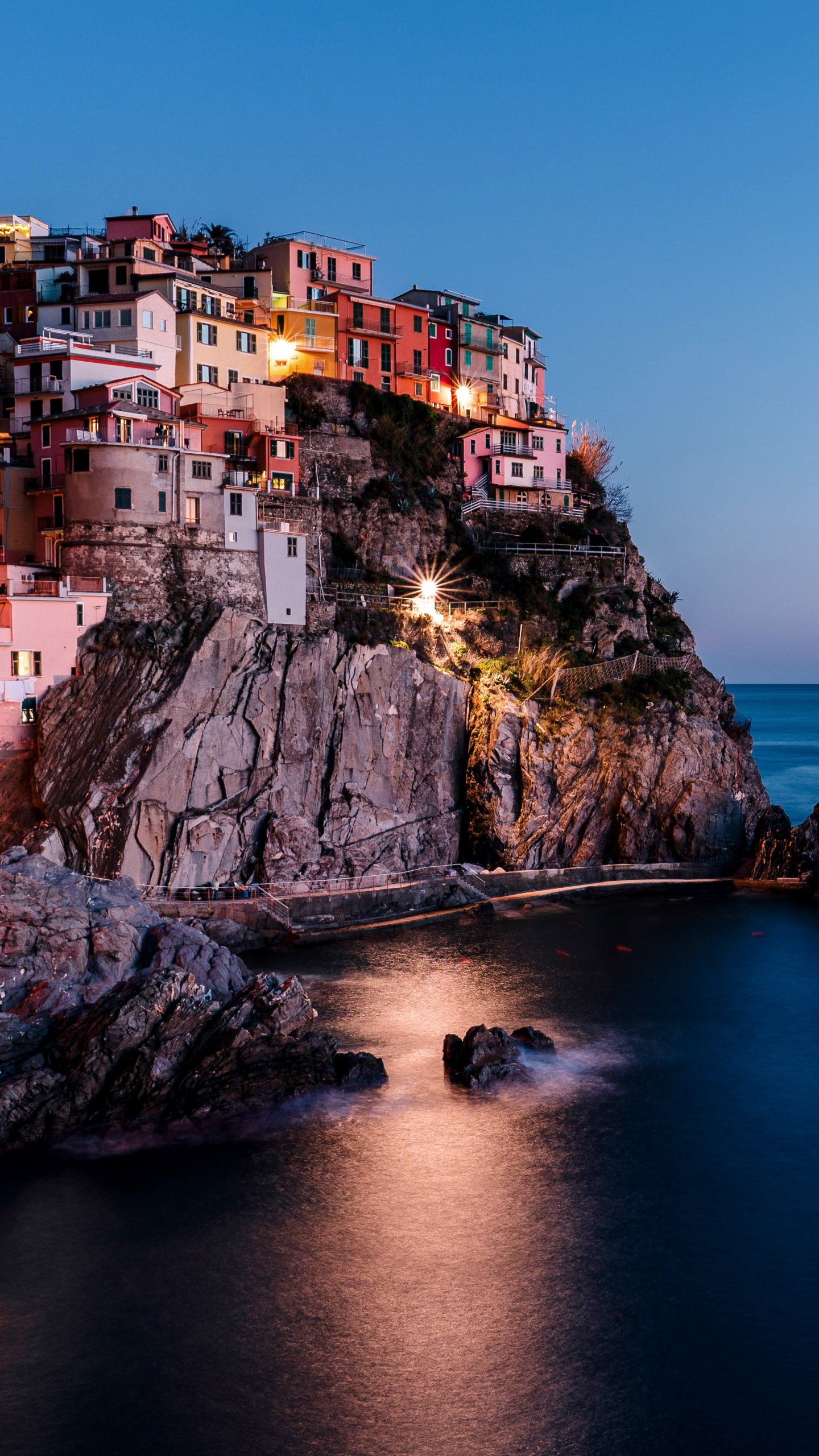 Обои Манарола, водоем, море, природа, побережье в разрешении 1440x2560