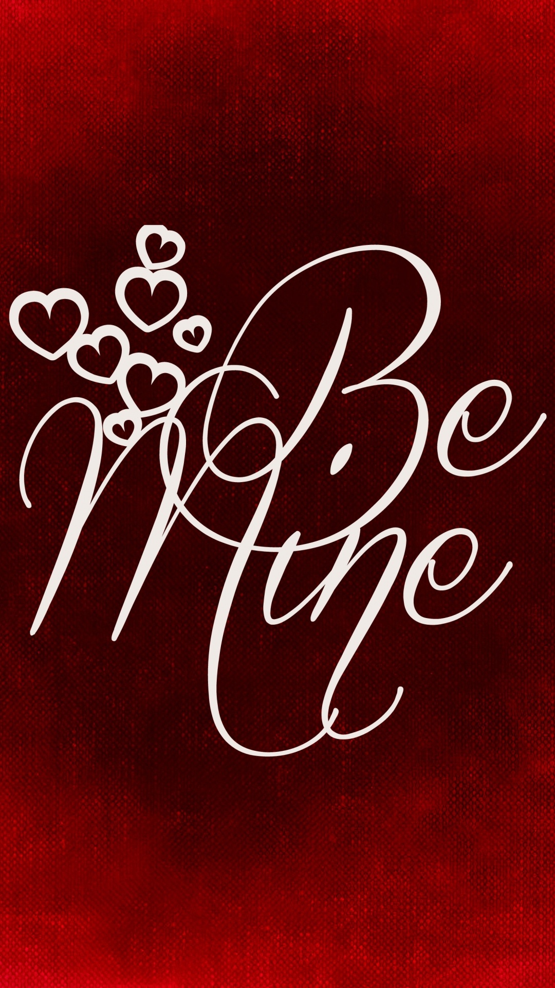 Обои сердце, красный цвет, каллиграфия, арт, графический дизайн в разрешении 1080x1920