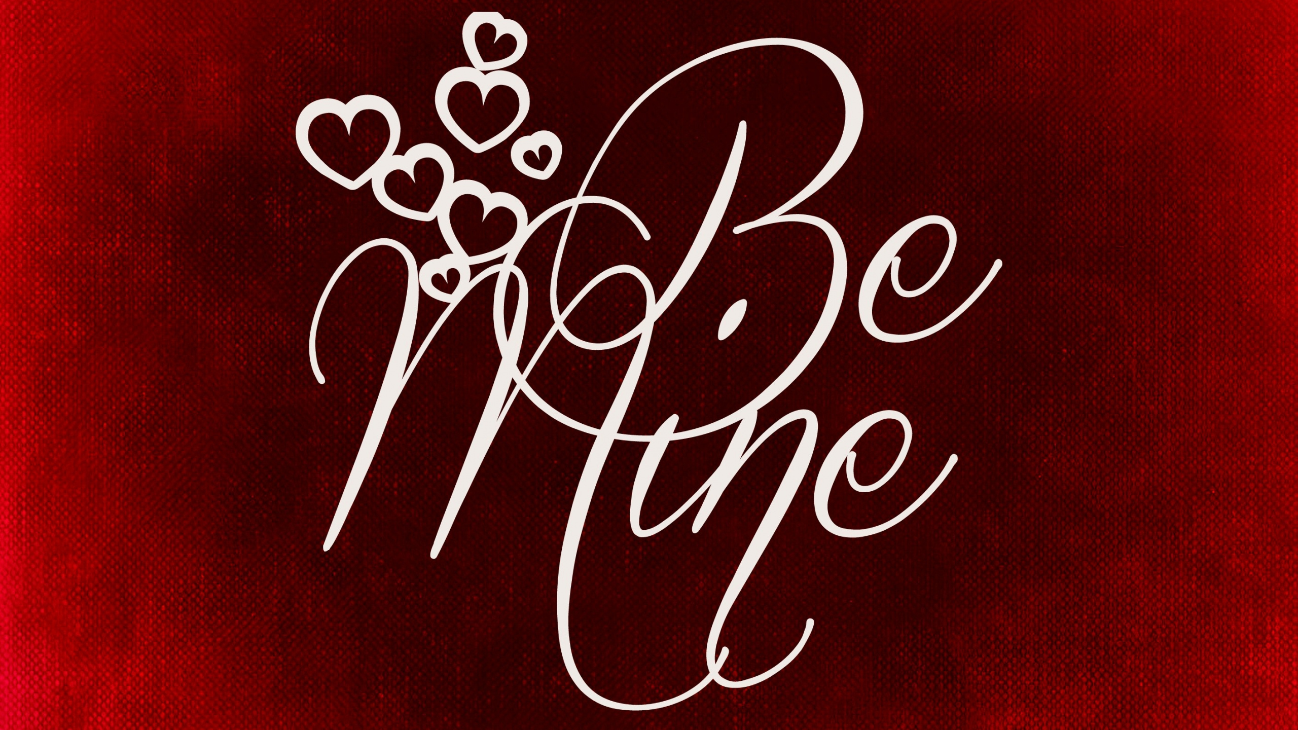 Обои сердце, красный цвет, каллиграфия, арт, графический дизайн в разрешении 2560x1440