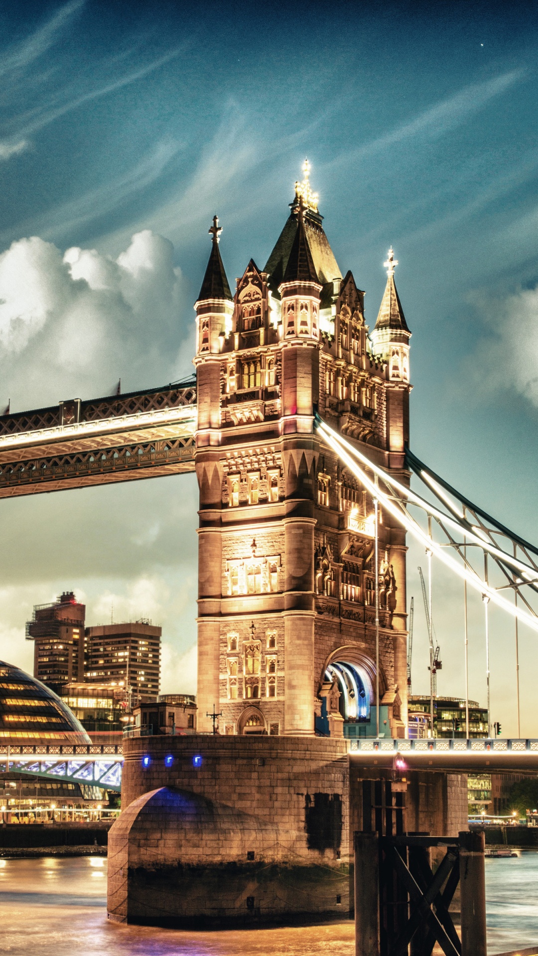 Обои тауэрский мост, мост, ориентир, город, вышка в разрешении 1080x1920