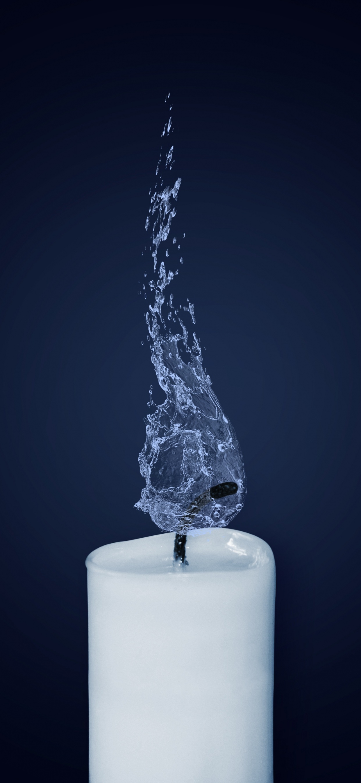 Обои свеча, фитиль, свет, освещение, пламя в разрешении 1242x2688