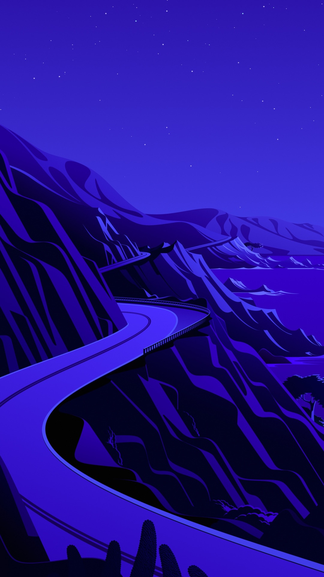 Обои ios, iOS 14, яблоко, капюшон, синий в разрешении 1080x1920