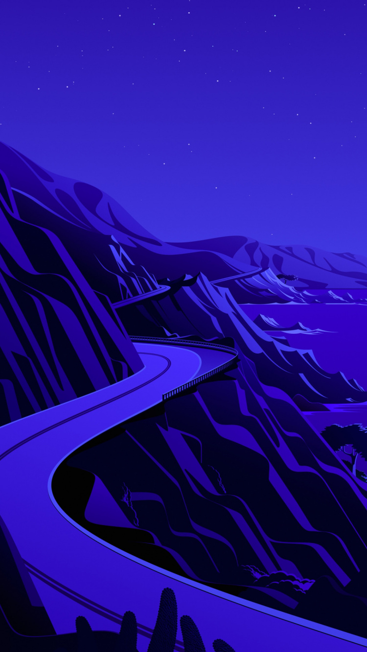 Обои ios, iOS 14, яблоко, капюшон, синий в разрешении 750x1334