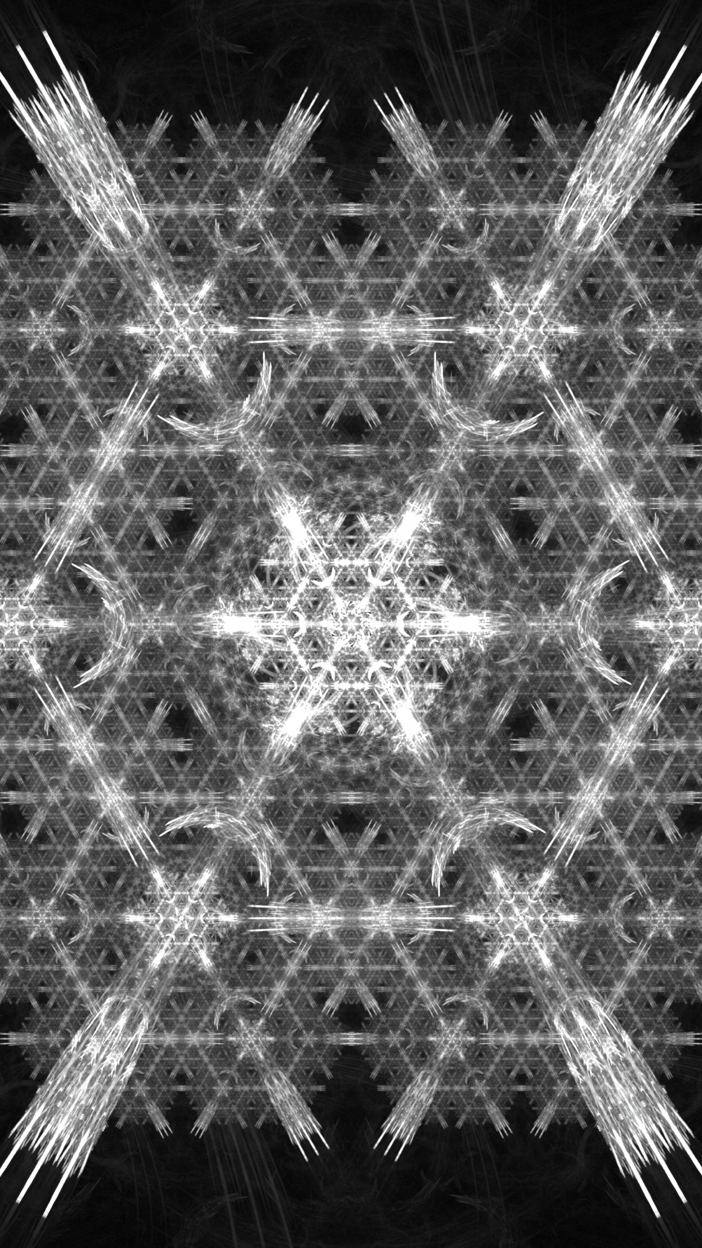 Обои освещение, темнота, узор, свет, Снежинка в разрешении 1440x2560