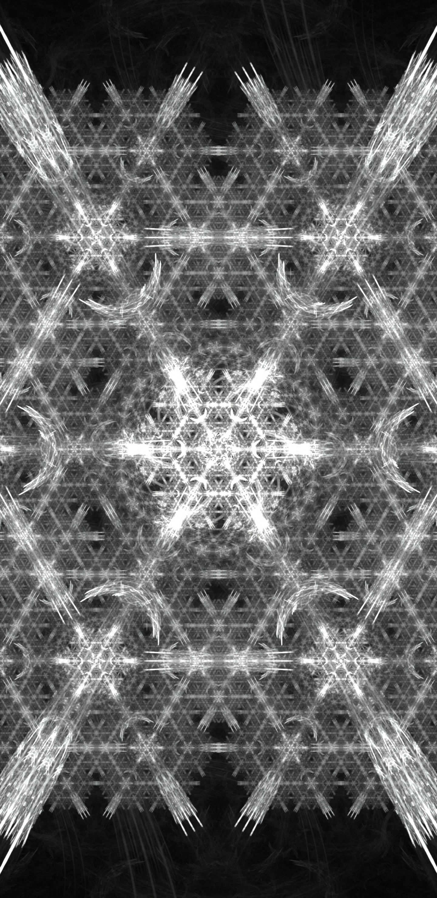 Обои освещение, темнота, узор, свет, Снежинка в разрешении 1440x2960