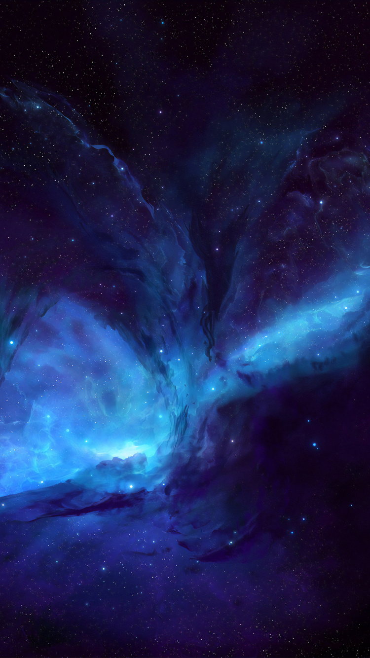 Обои Галактика, туманность, природа, космическое пространство, атмосфера в разрешении 750x1334