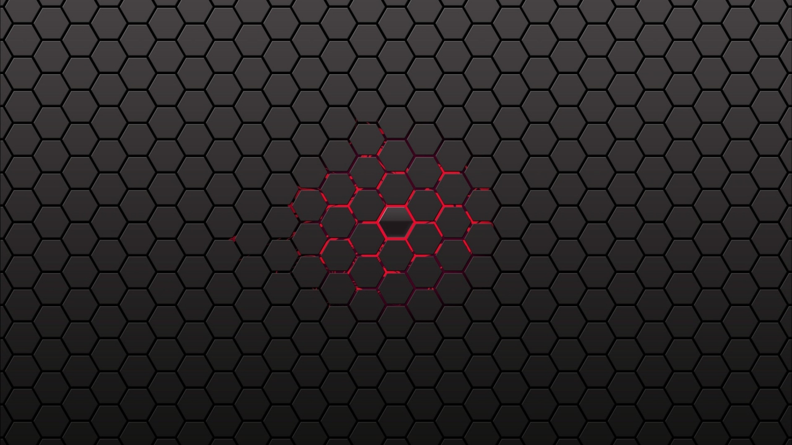 Обои красный цвет, узор, дизайн, круг, металл в разрешении 2560x1440